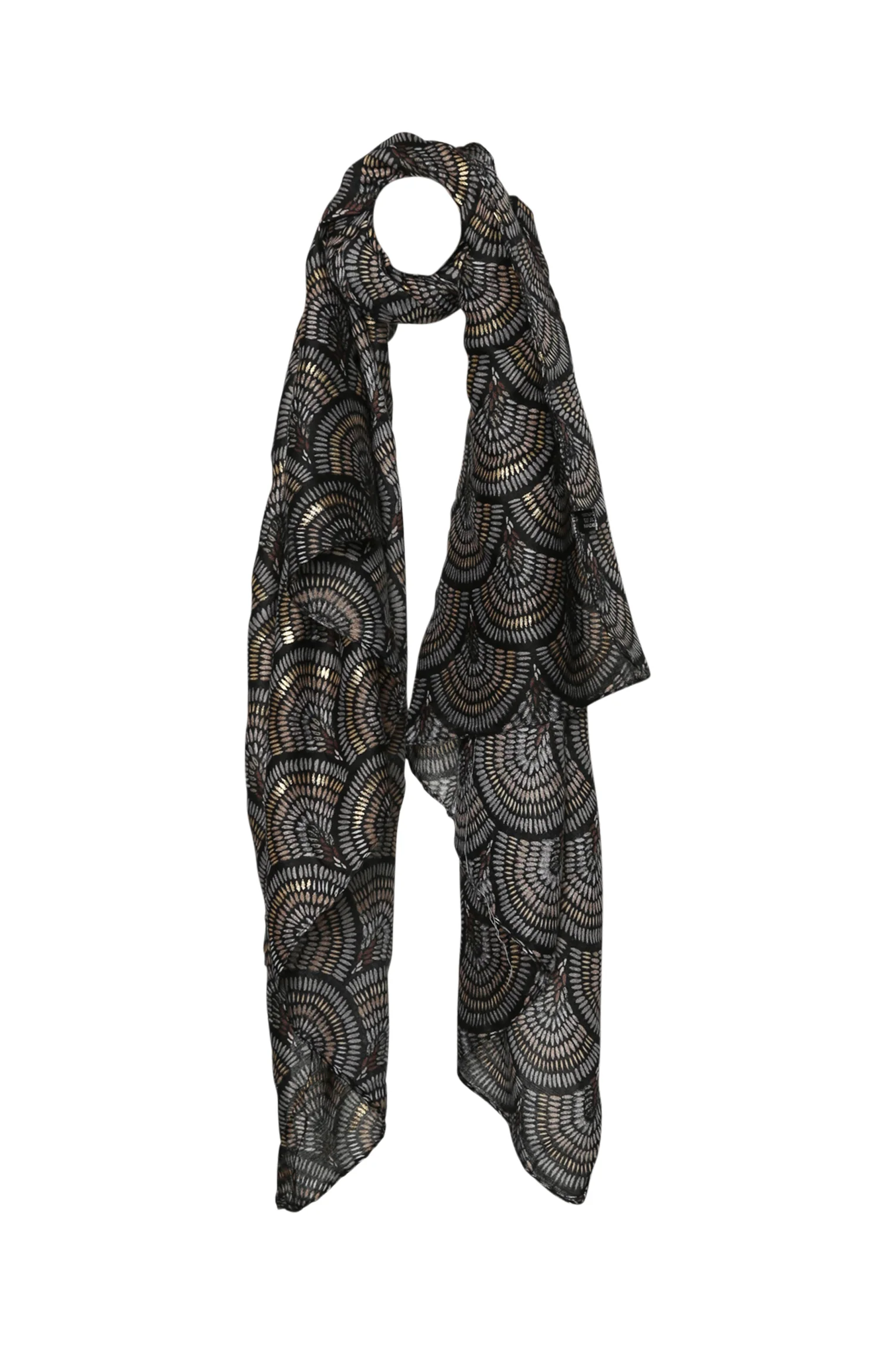 Foulard imprimé graphique avec foil