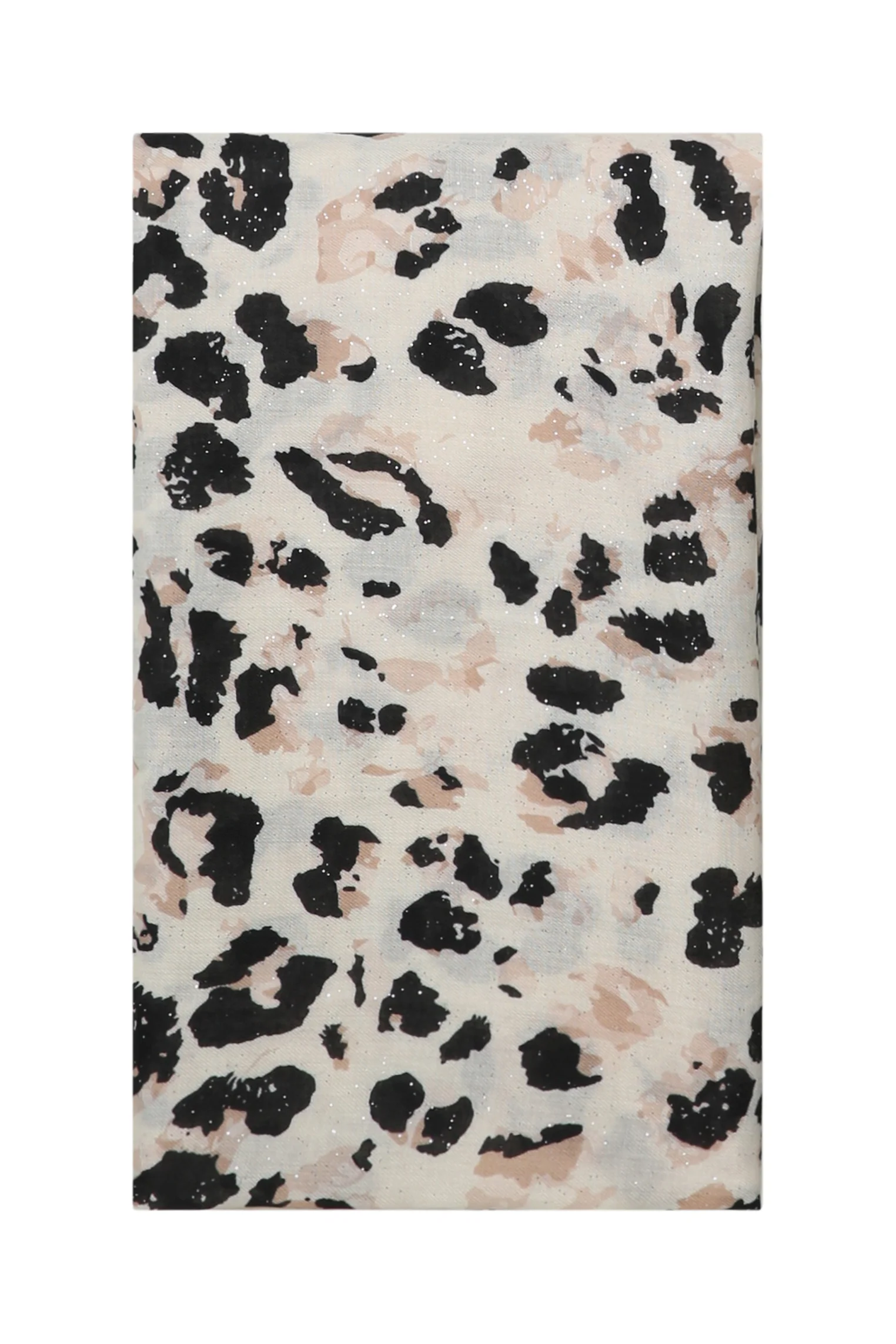 Foulard imprimé léopard pailleté