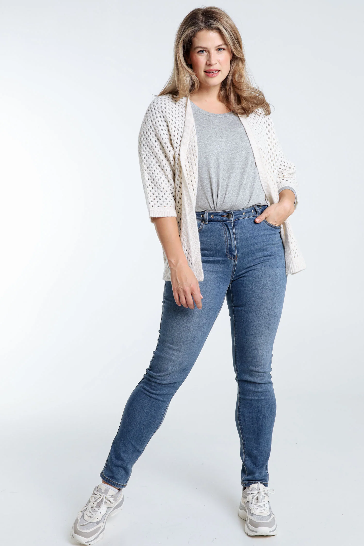 Gilet ajouré uni - Image 8