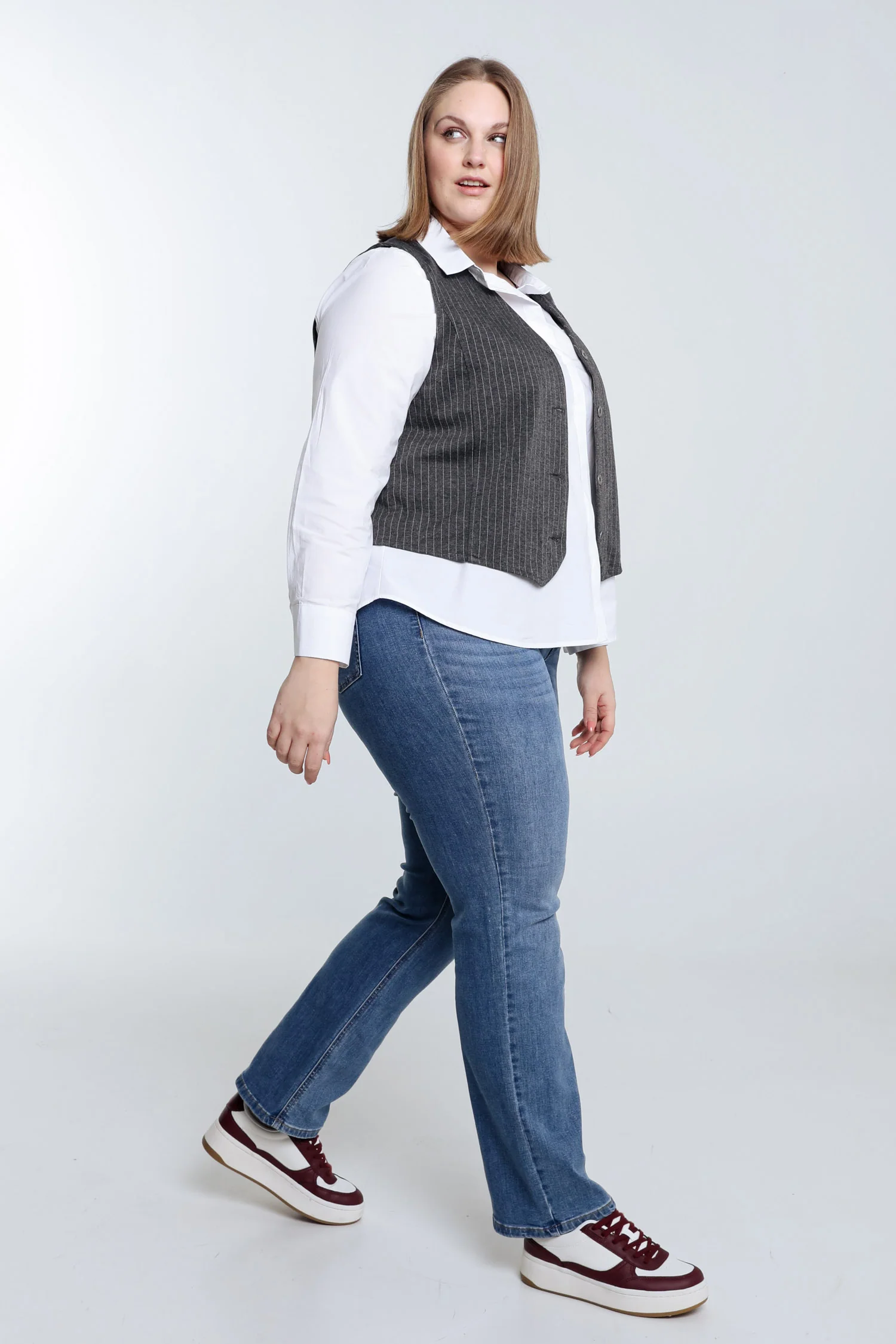 Gilet de costume Ă rayures - Image 9