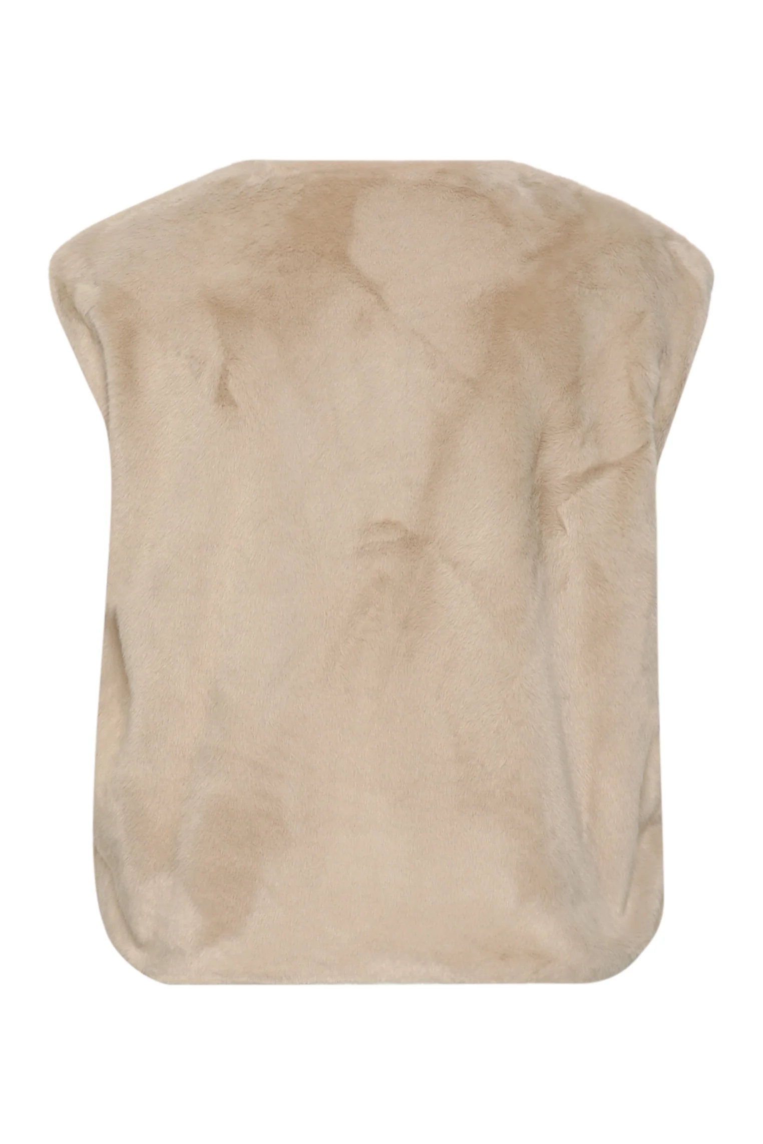 Gilet en fausse fourrure uni - Image 9