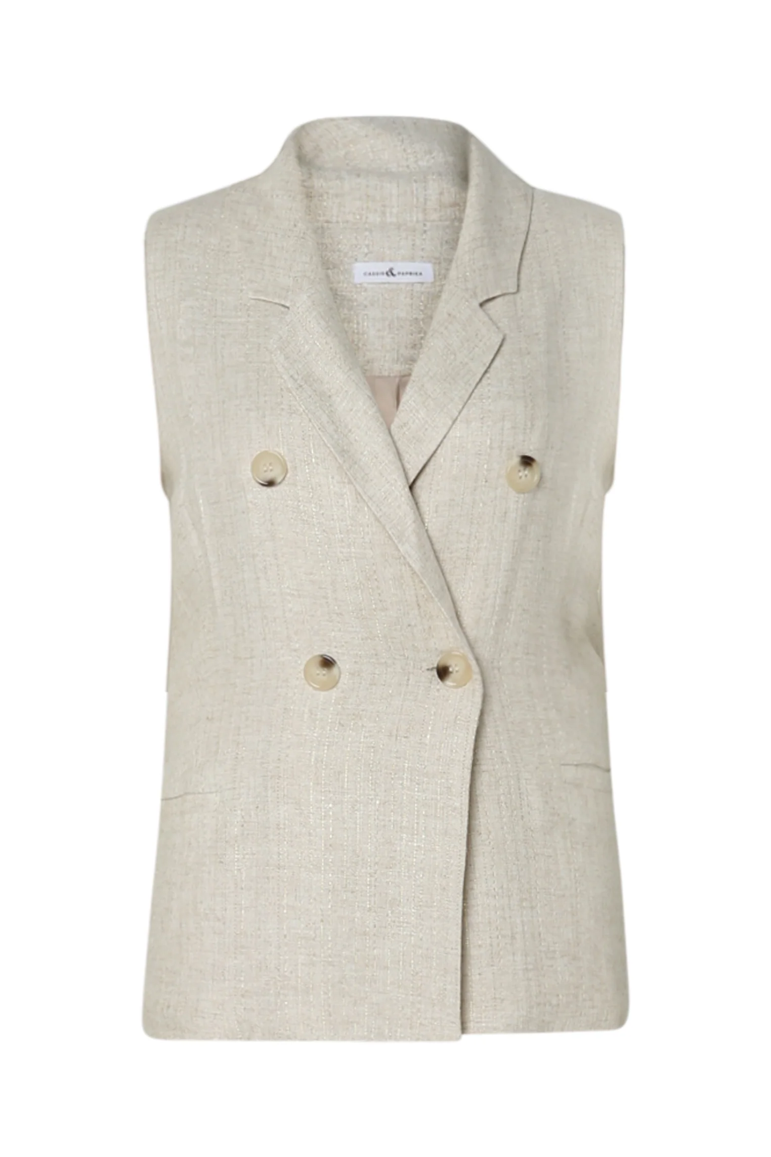 Gilet en viscose et lin avec lurex - Image 10