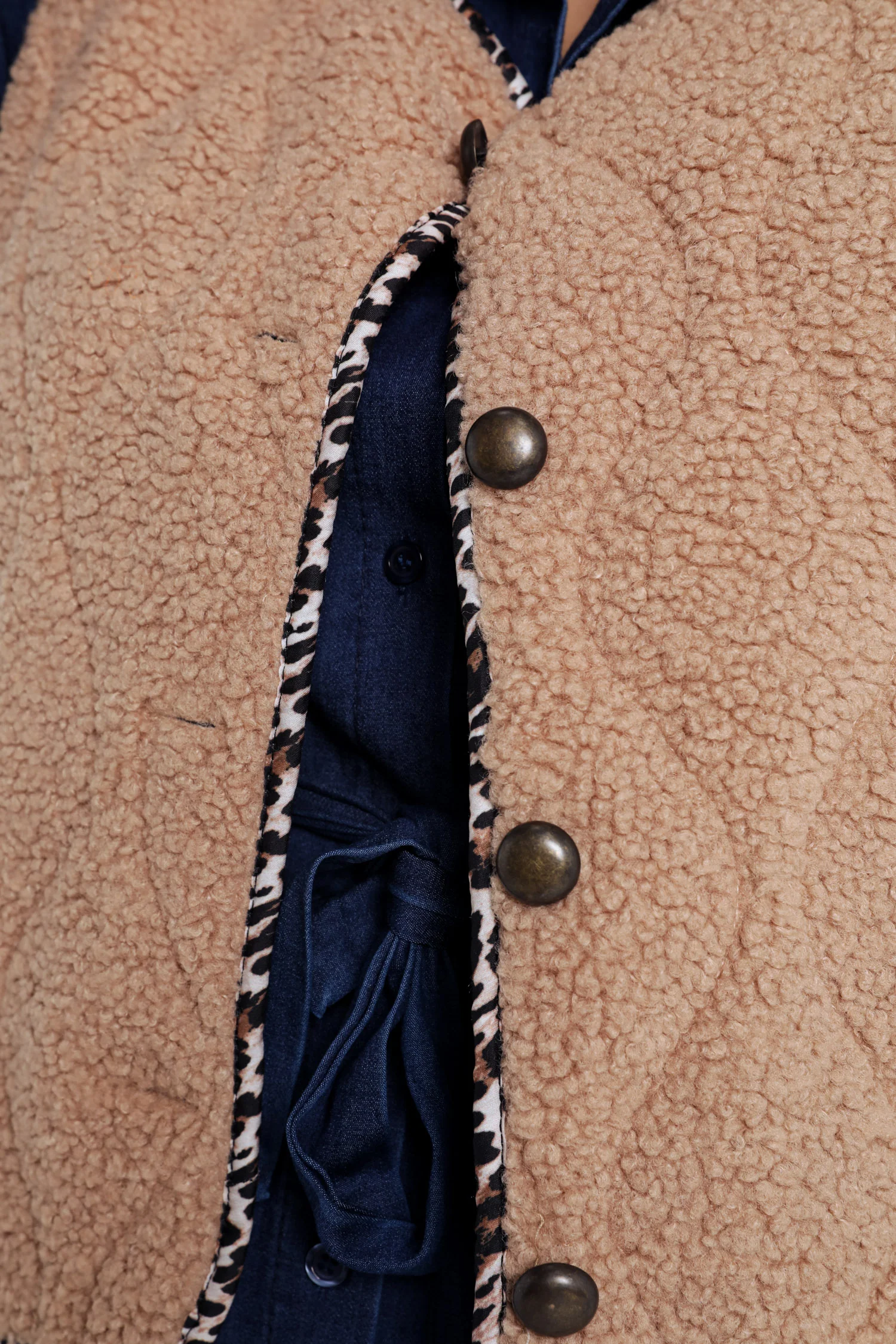 Gilet maille bouclette uni - Image 16