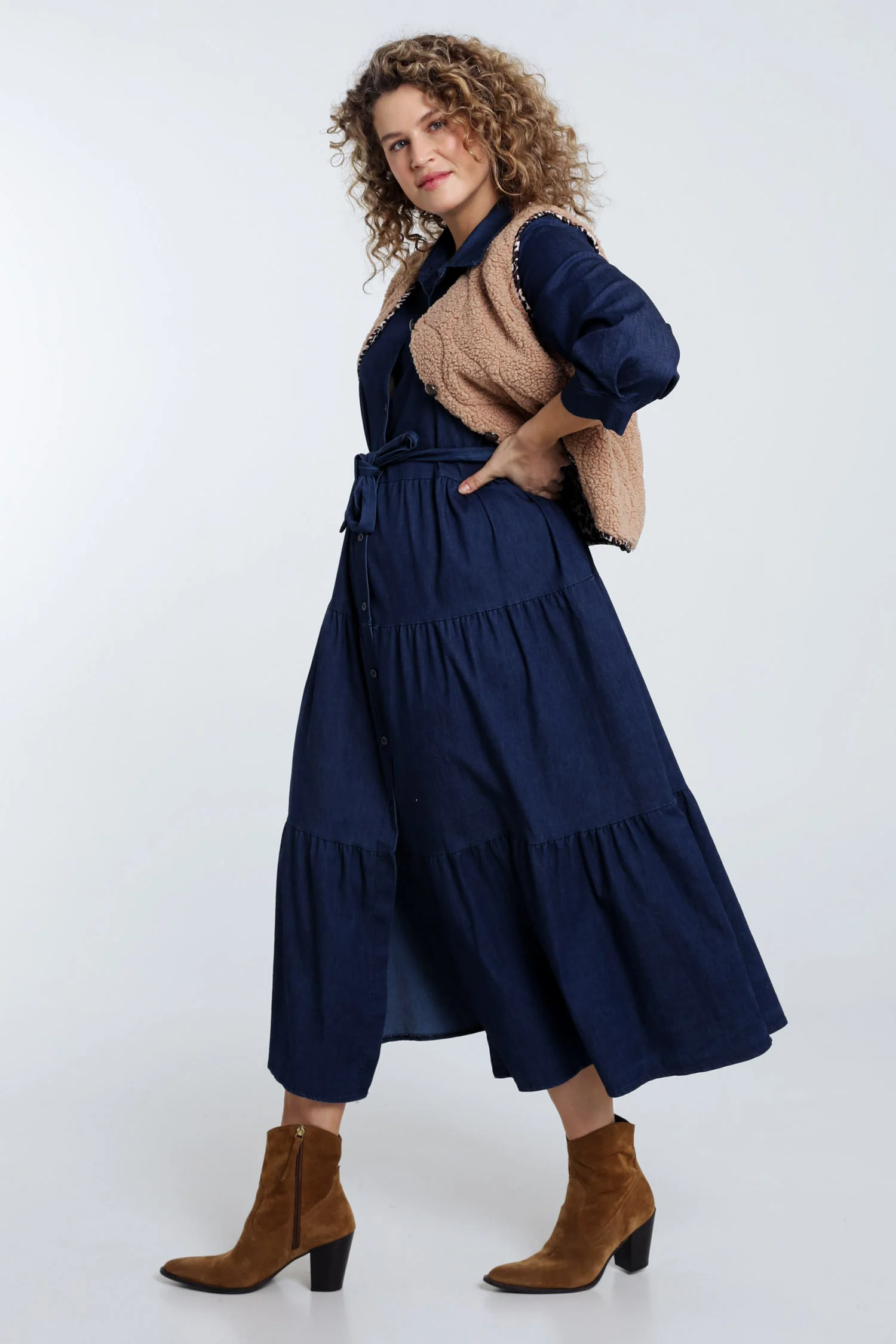 Gilet maille bouclette uni - Image 20