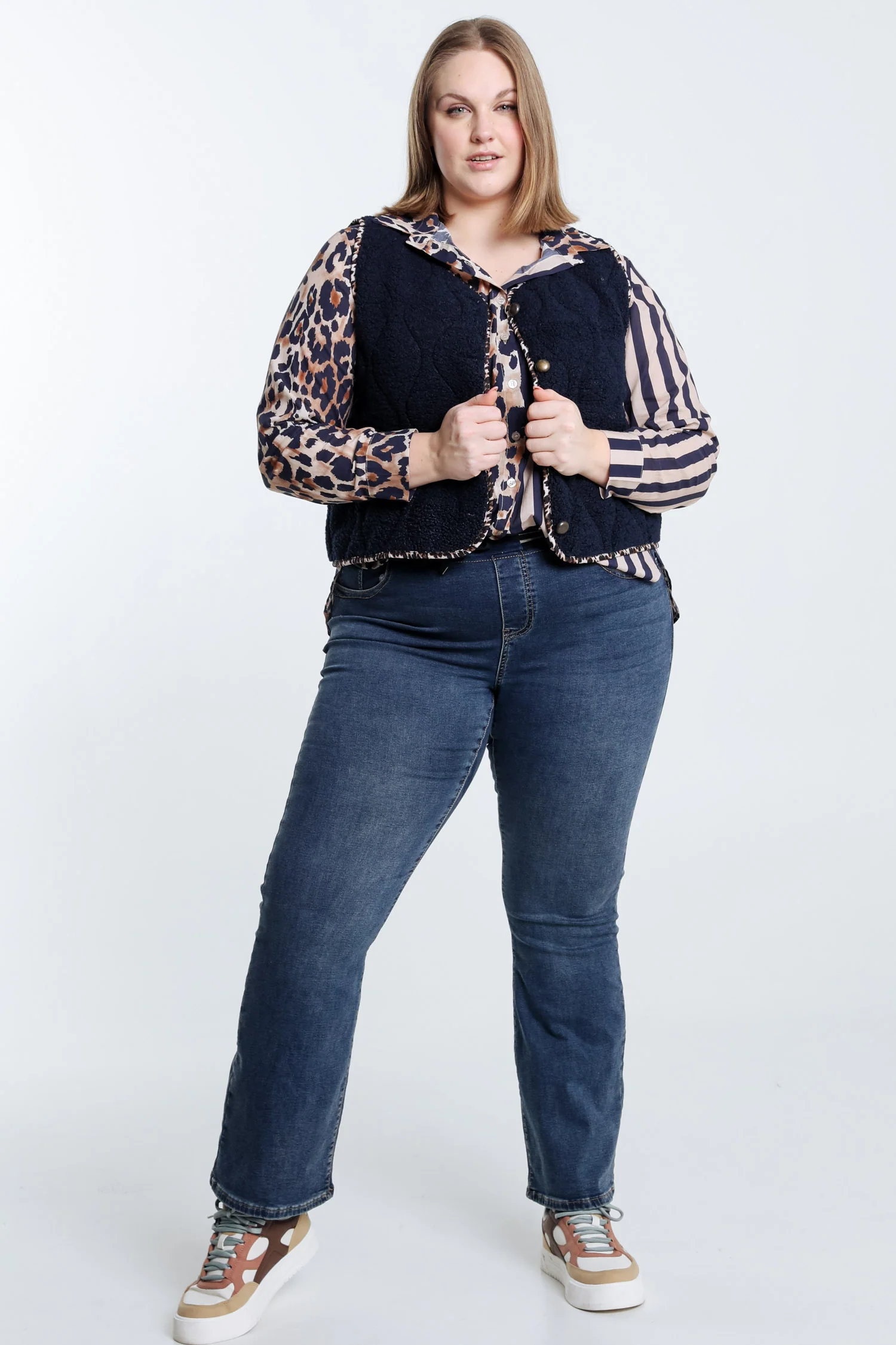 Gilet maille bouclette uni - Image 7