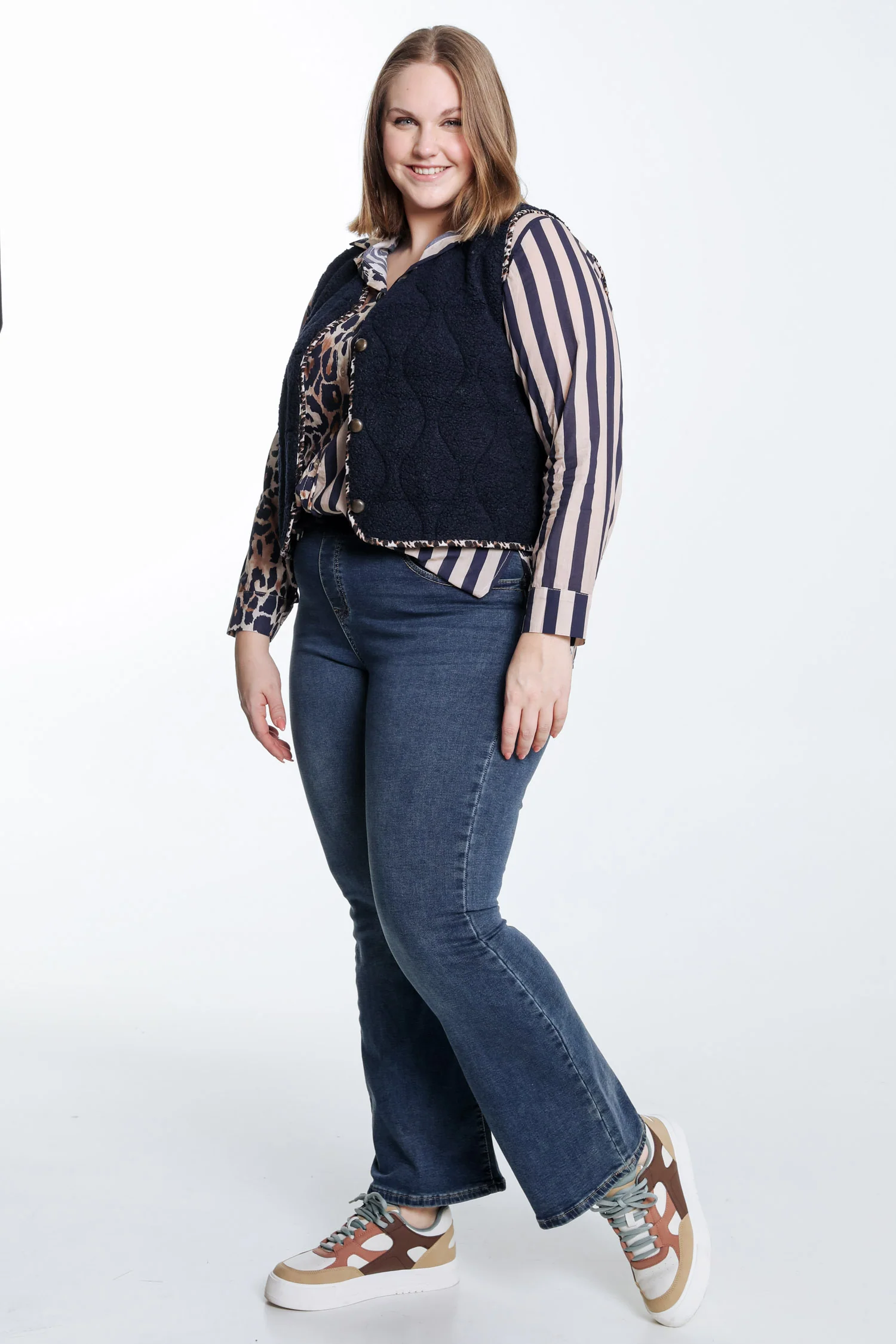 Gilet maille bouclette uni - Image 8