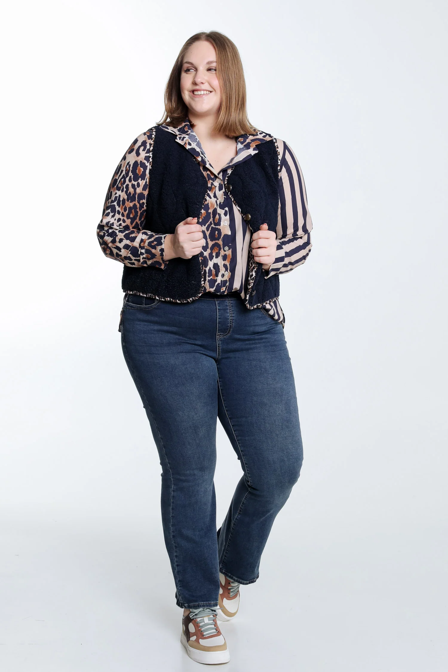 Gilet maille bouclette uni - Image 9