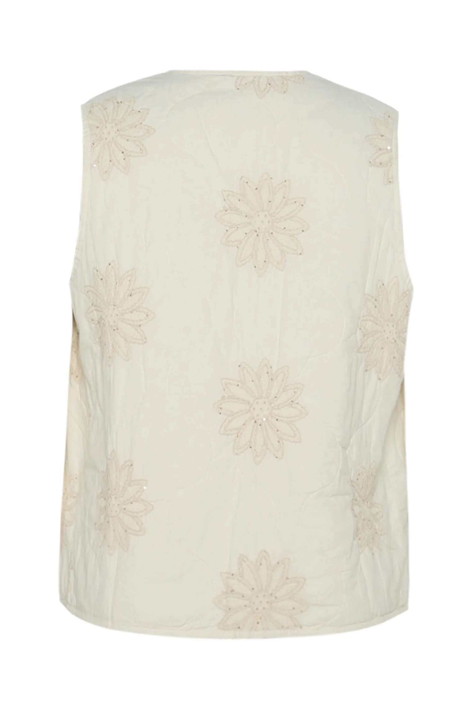Gilet matelassé avec broderies florales - Image 11