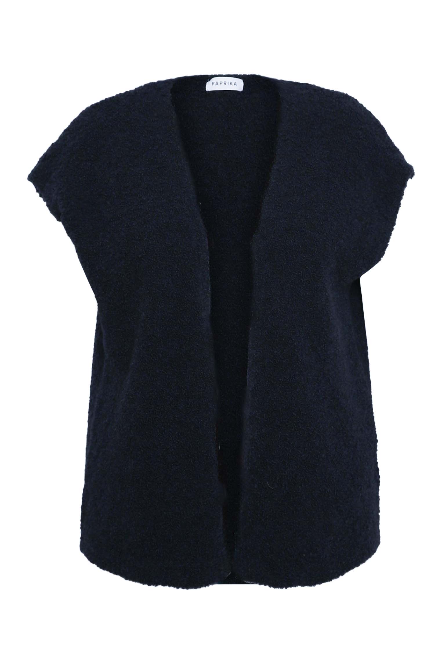 Gilet sans manches maille bouclette uni - Image 10