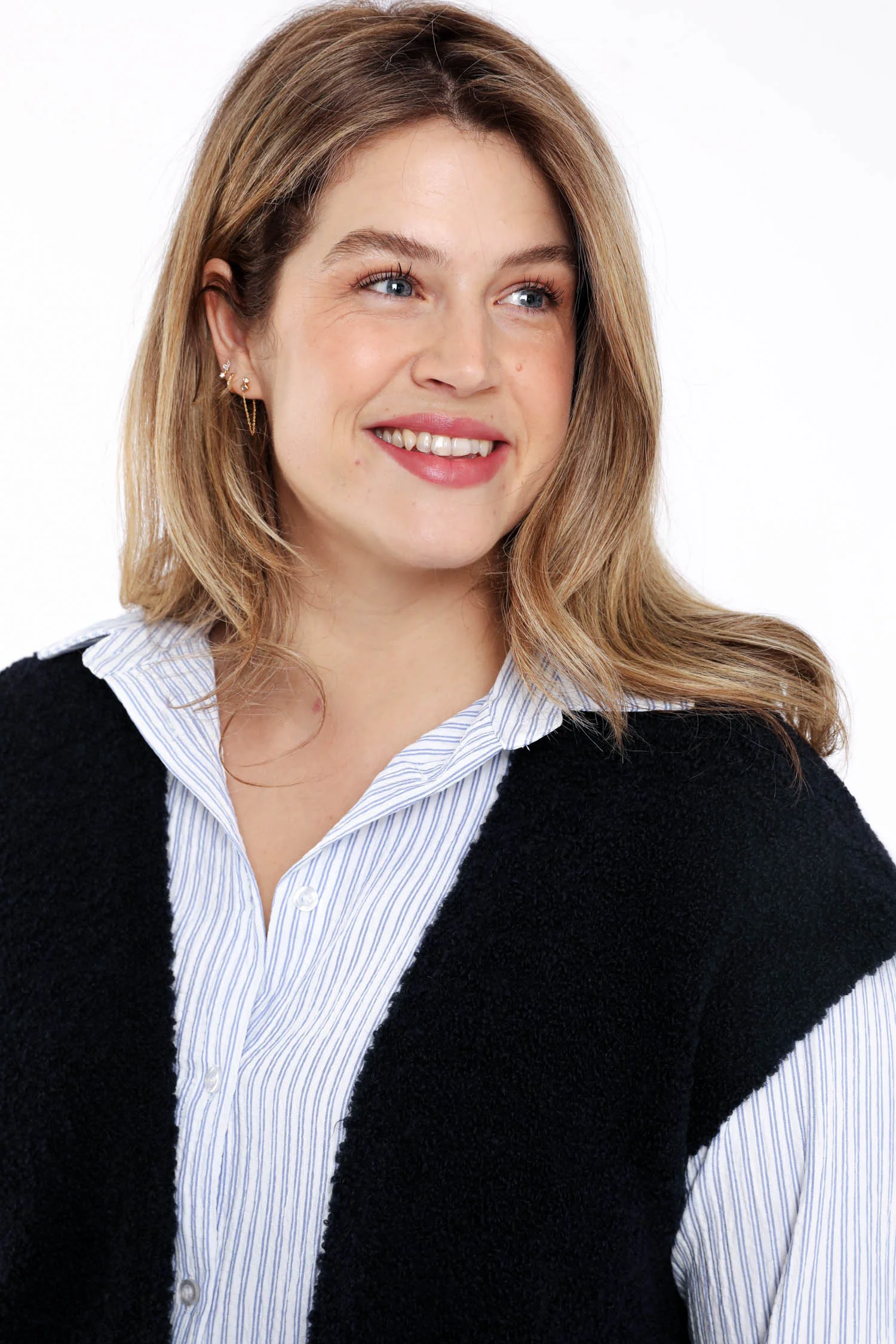 Gilet sans manches maille bouclette uni - Image 4