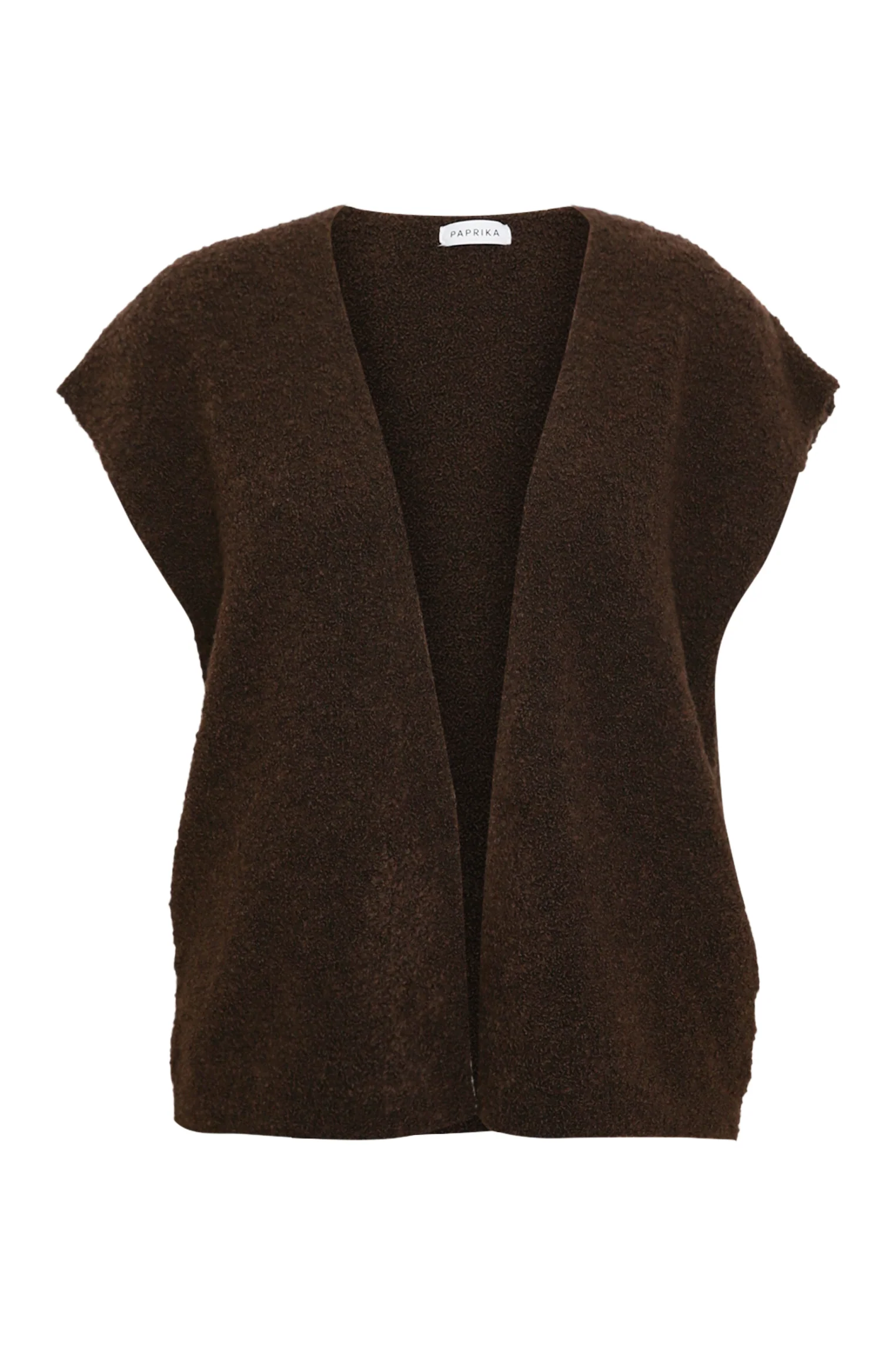 Gilet sans manches maille bouclette uni - Image 10