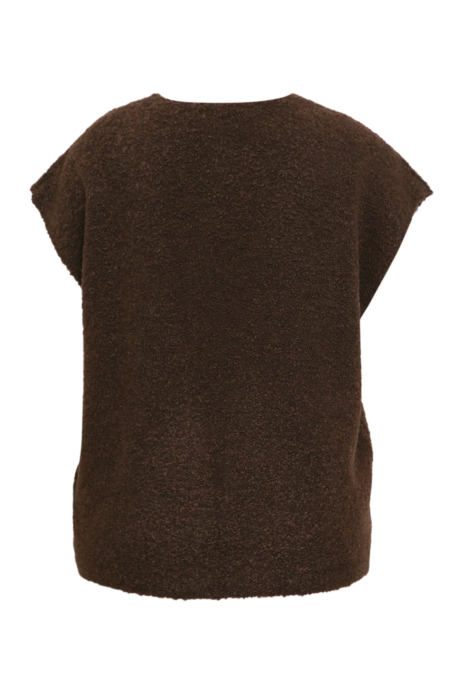 Gilet sans manches maille bouclette uni - Image 11