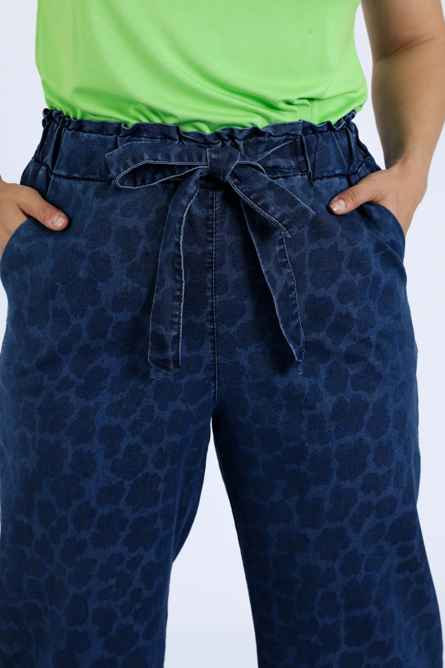 Jeans large 3/4 imprimé peau de bête - Image 3