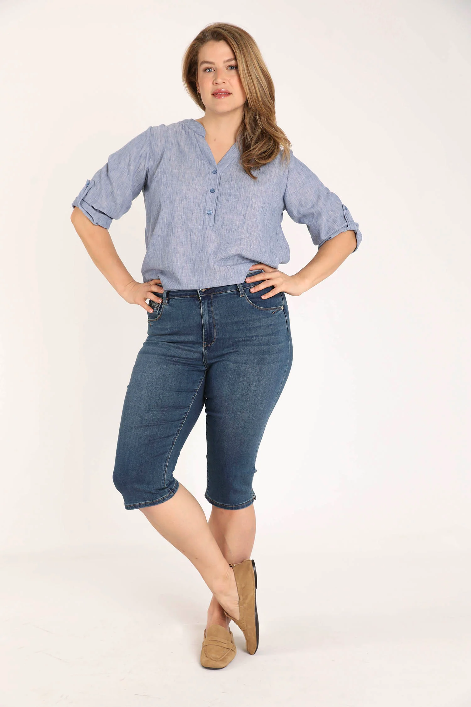 Jeans Louise corsaire détail broderie - Image 6