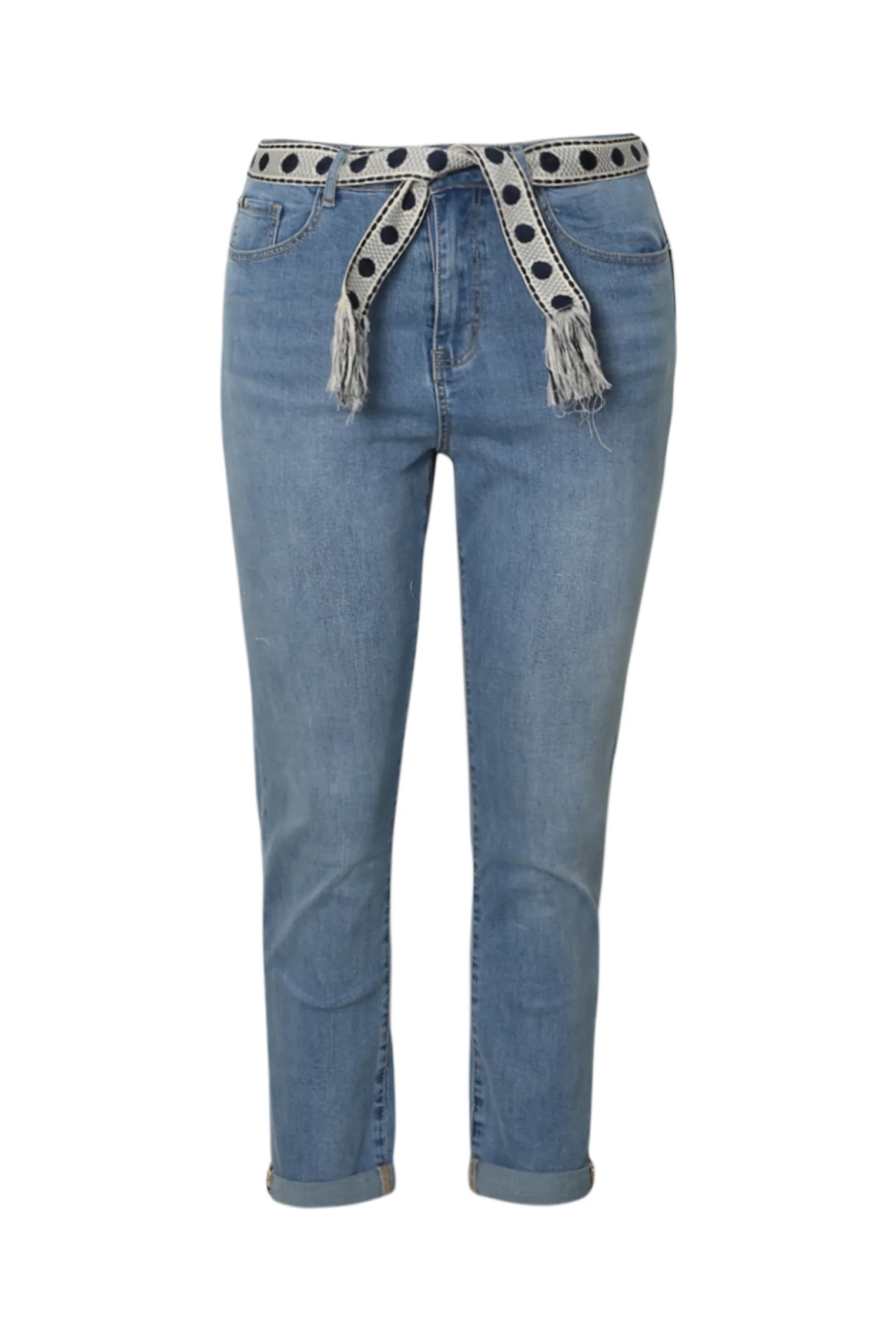 Jeans Louise slim 3/4 avec ceinture fantaisie - Image 10