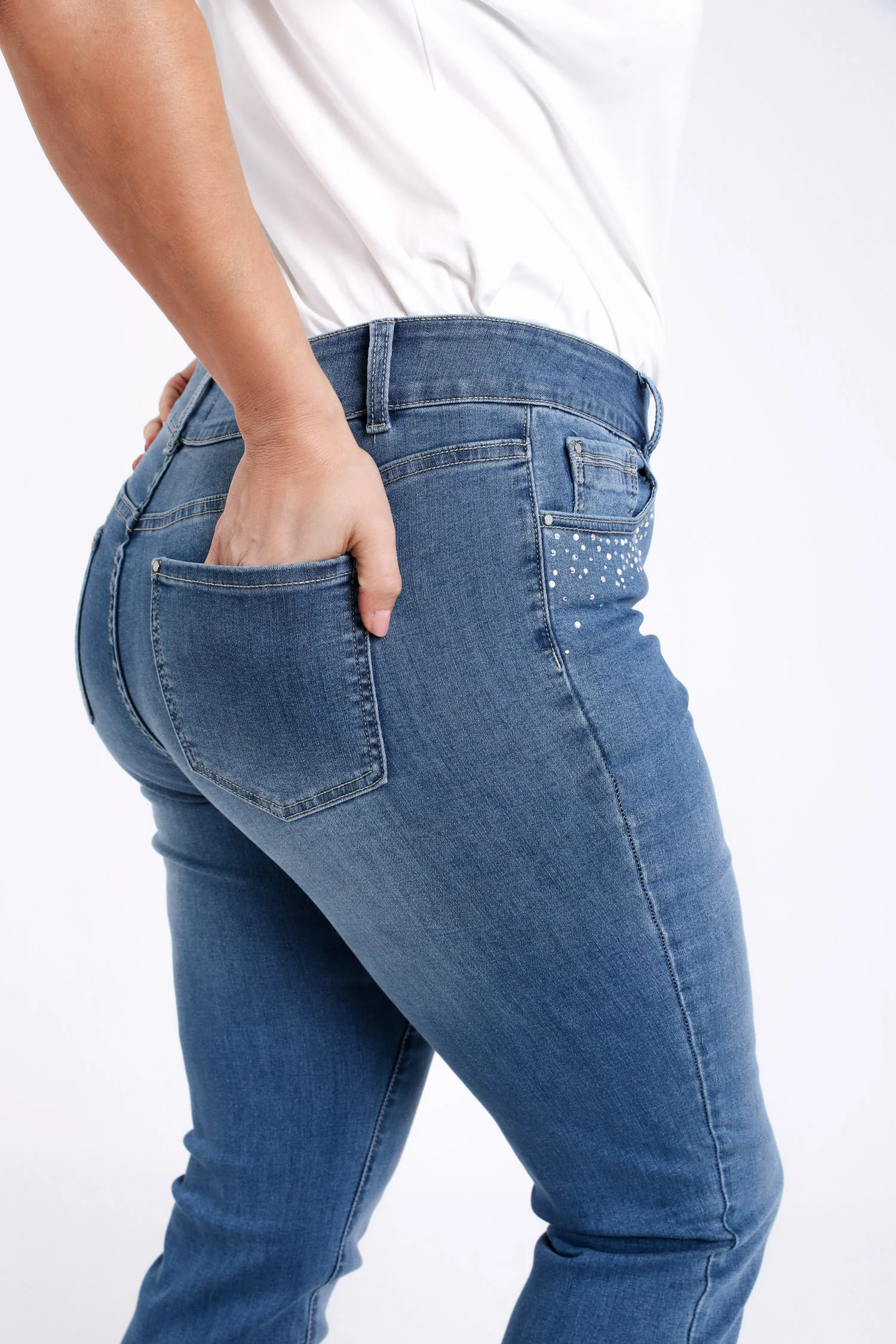 Jeans Louise slim L32 détail strass - Image 3