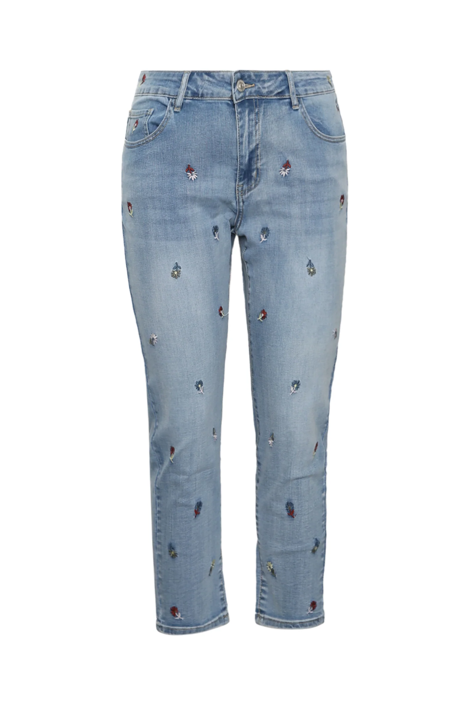 Jeans slim Louise 7/8 avec broderies fleurs - Image 10