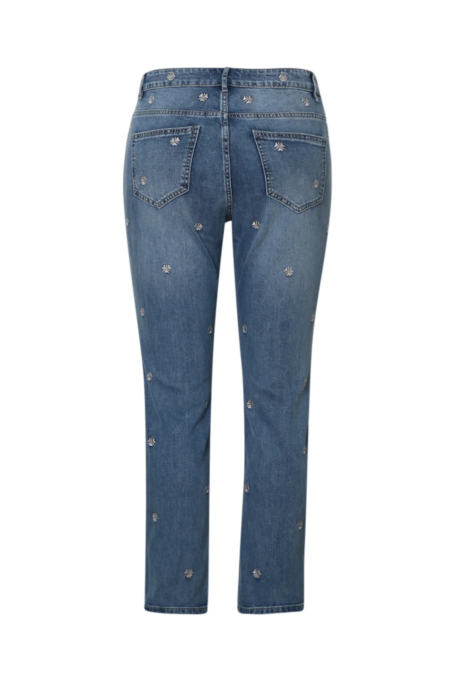 Jeans slim Louise 7/8 avec broderies trèfles - Image 11