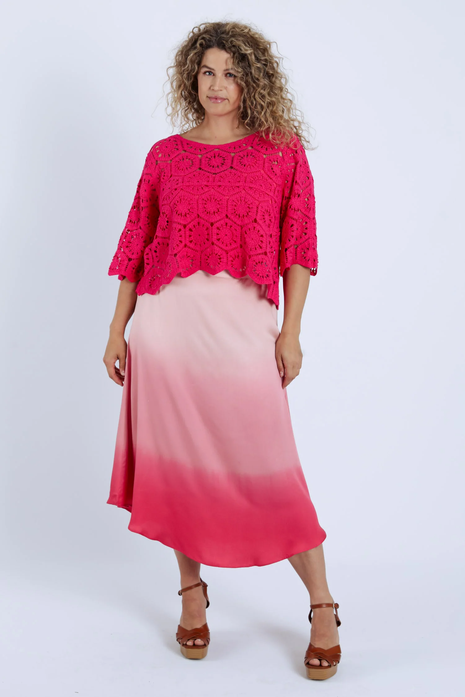 Jupe mi-longue en viscose tie&dye - Image 7