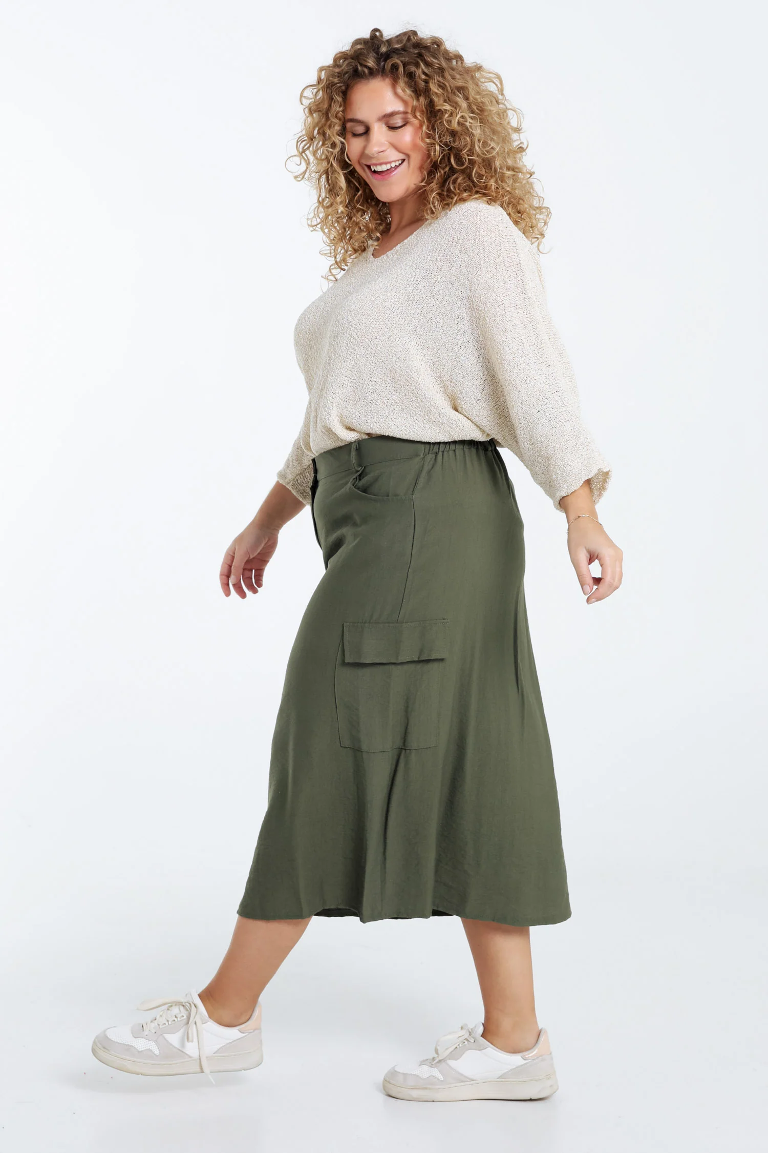 Jupe uni avec poches - Image 8