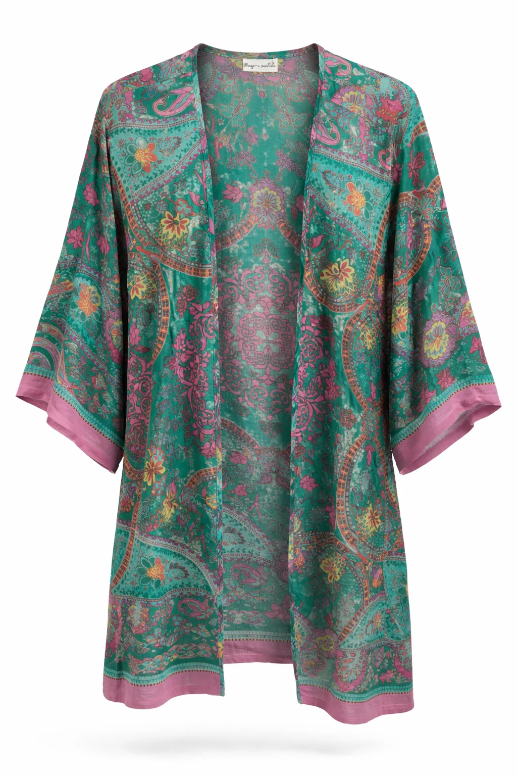 EXCLU SHEEGO - Kimono en viscose imprimé cachemire - Image 9