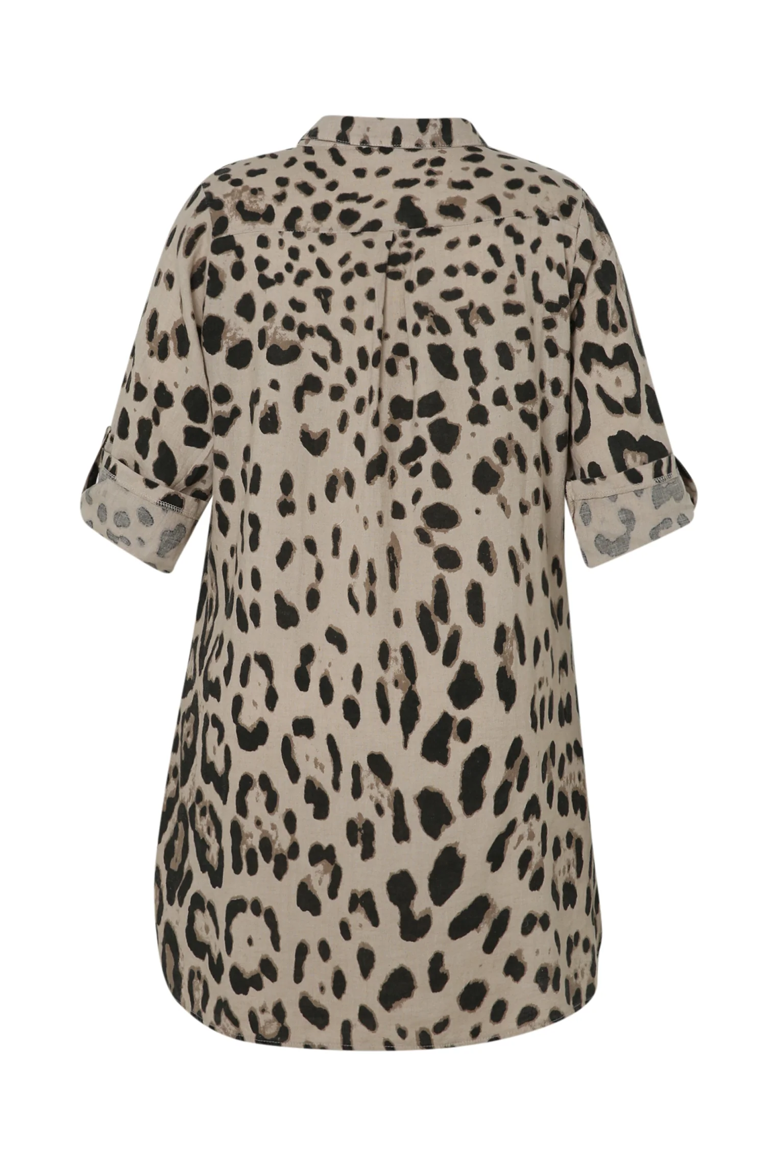 Longue chemise en lin imprimĂ© peau de bĂȘtes - Image 11