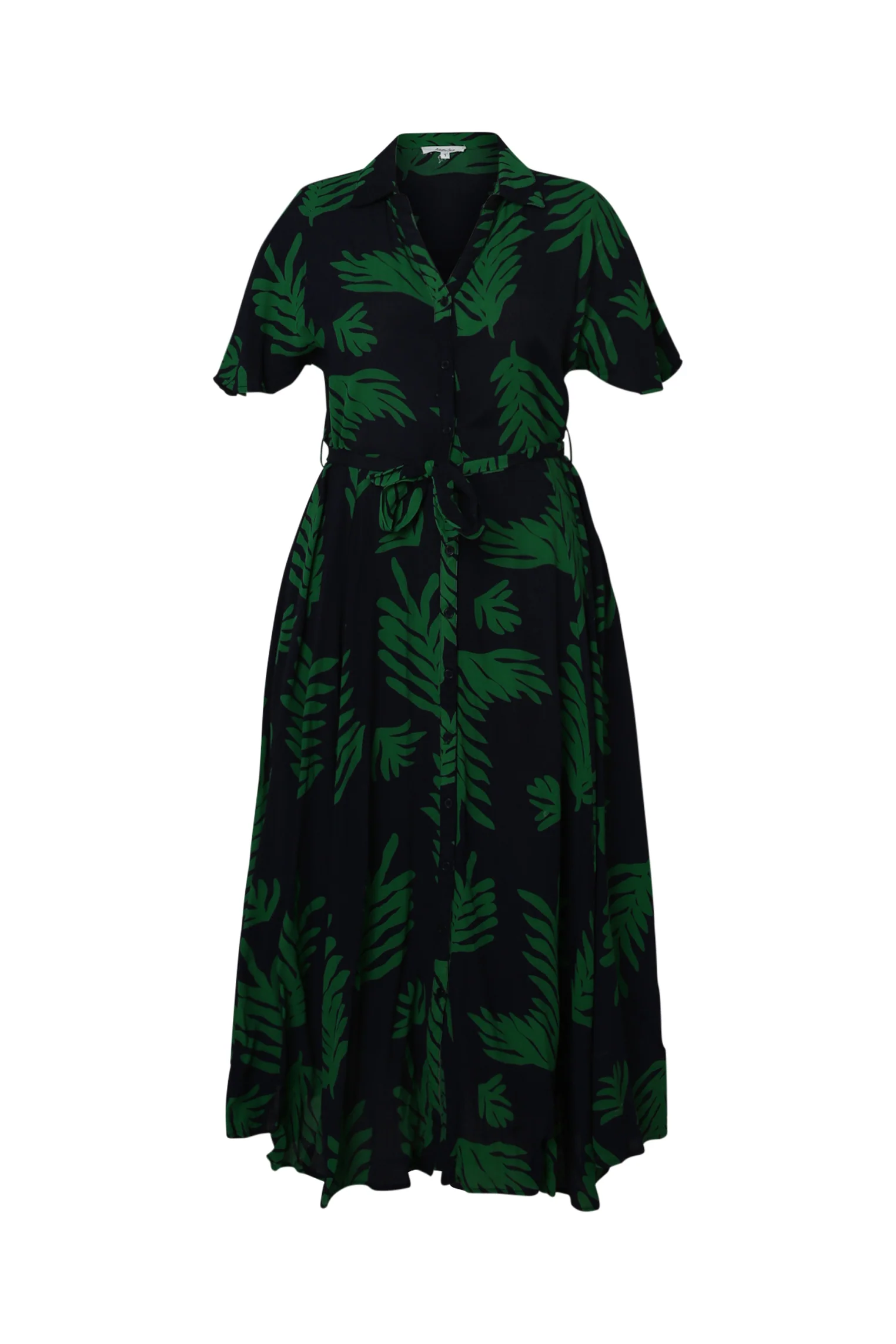 Longue robe en viscose imprimé feuillage - Image 10