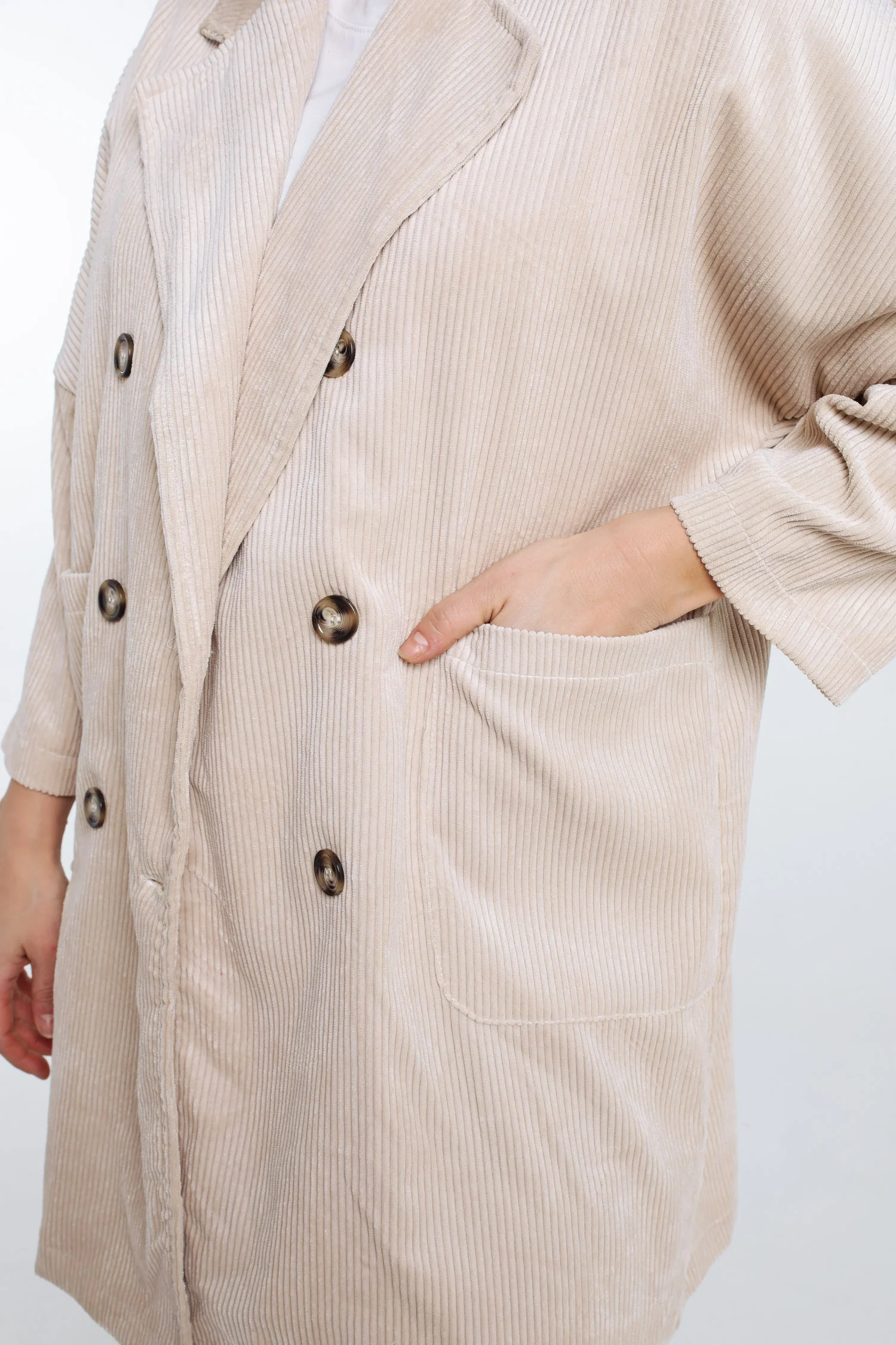 Longue veste en velours unie - Image 6