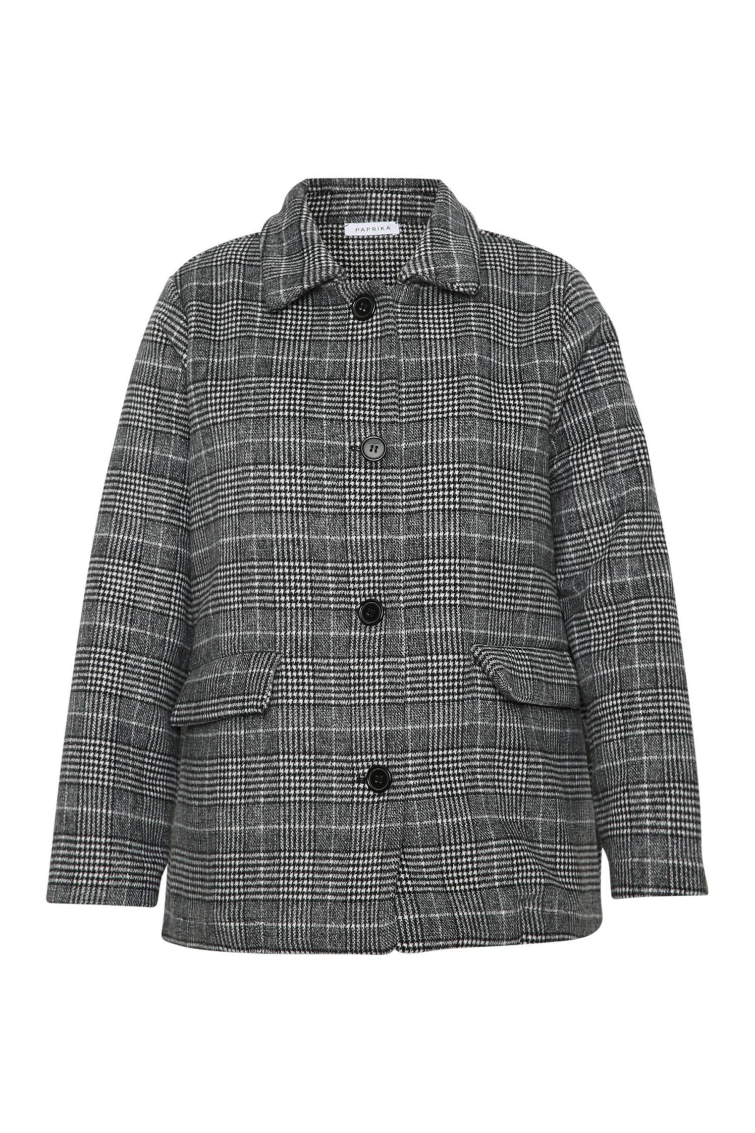 Manteau court Ă carreaux - Image 7