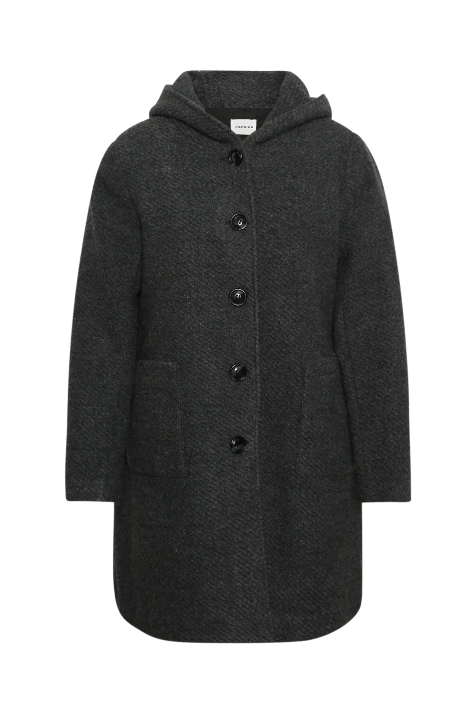 Manteau en laine uni avec capuche - Image 20