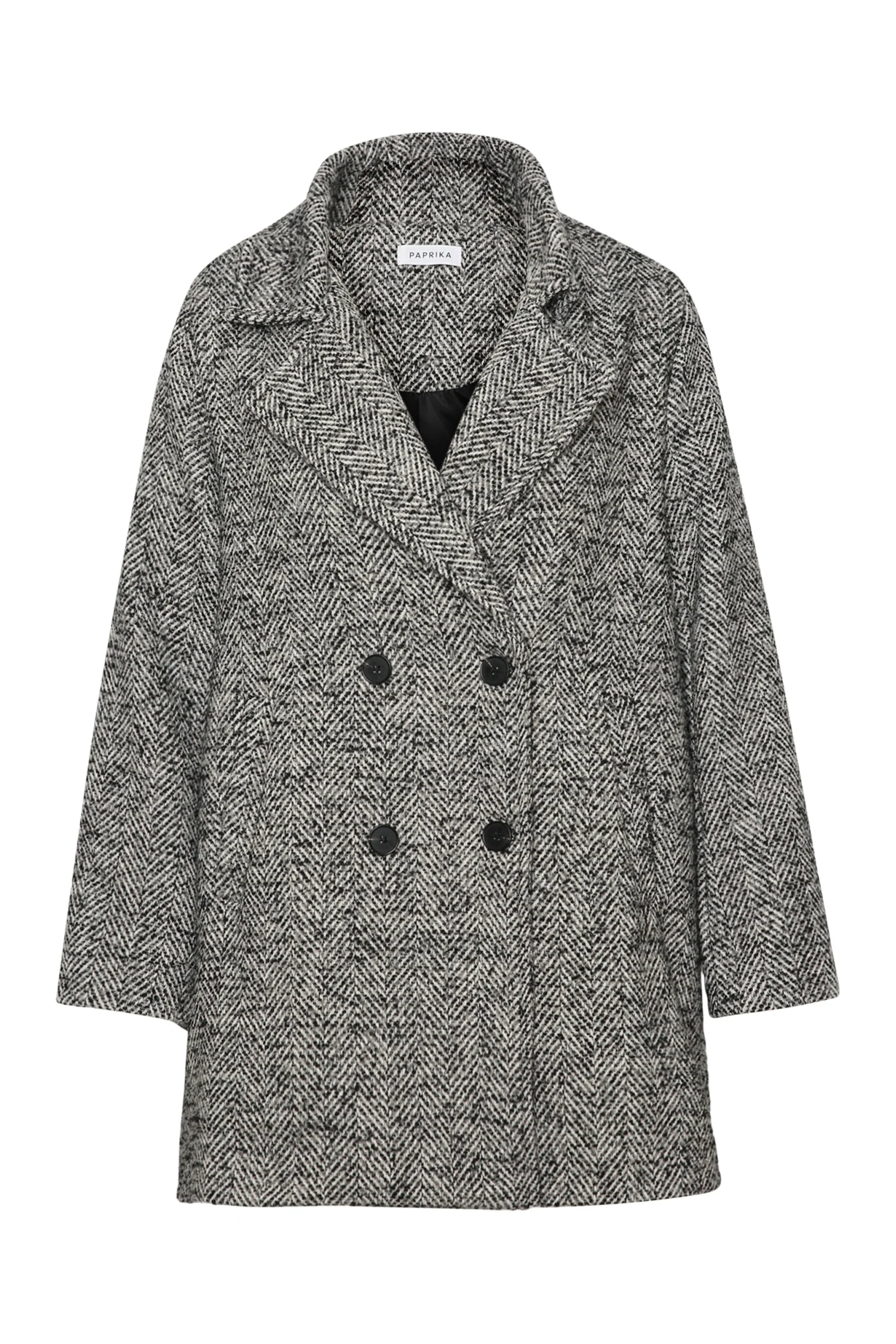 Manteau mi-long motif chevrons - Image 8