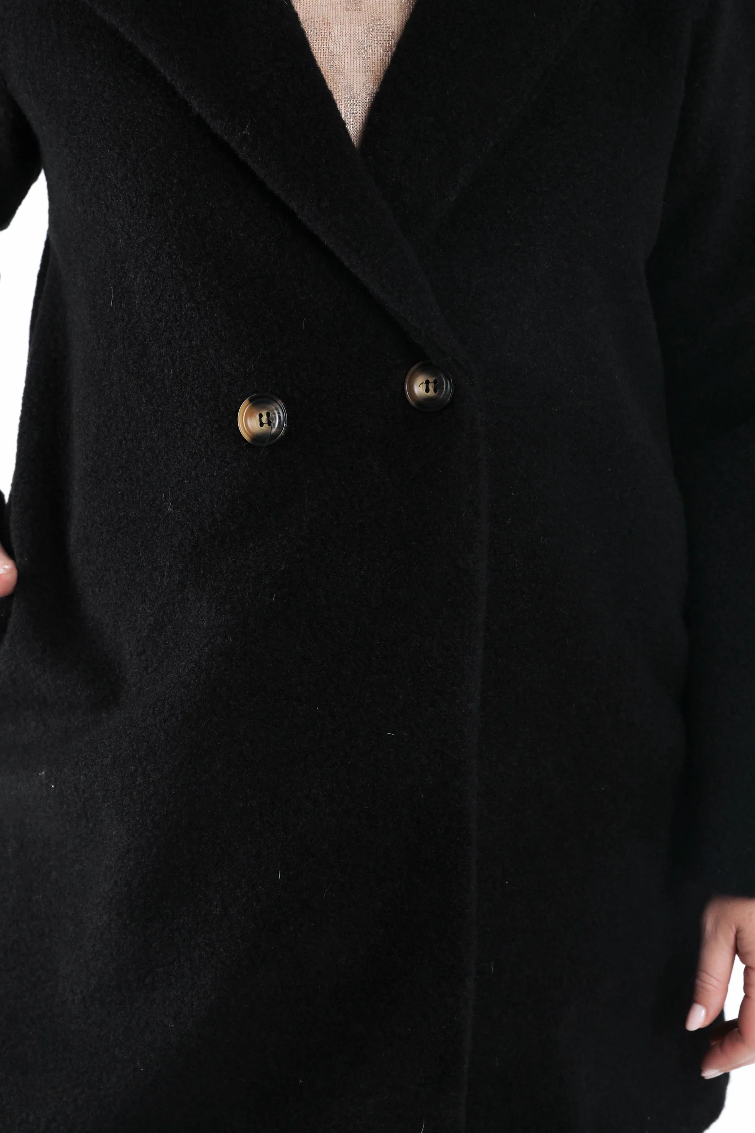 Manteau mi-long uni - Image 4