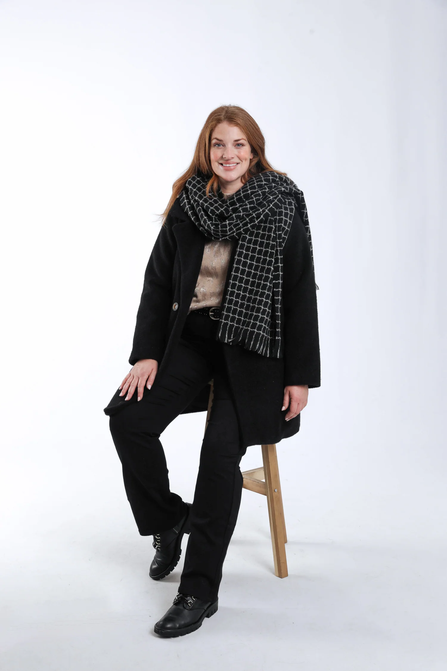 Manteau mi-long uni - Image 7