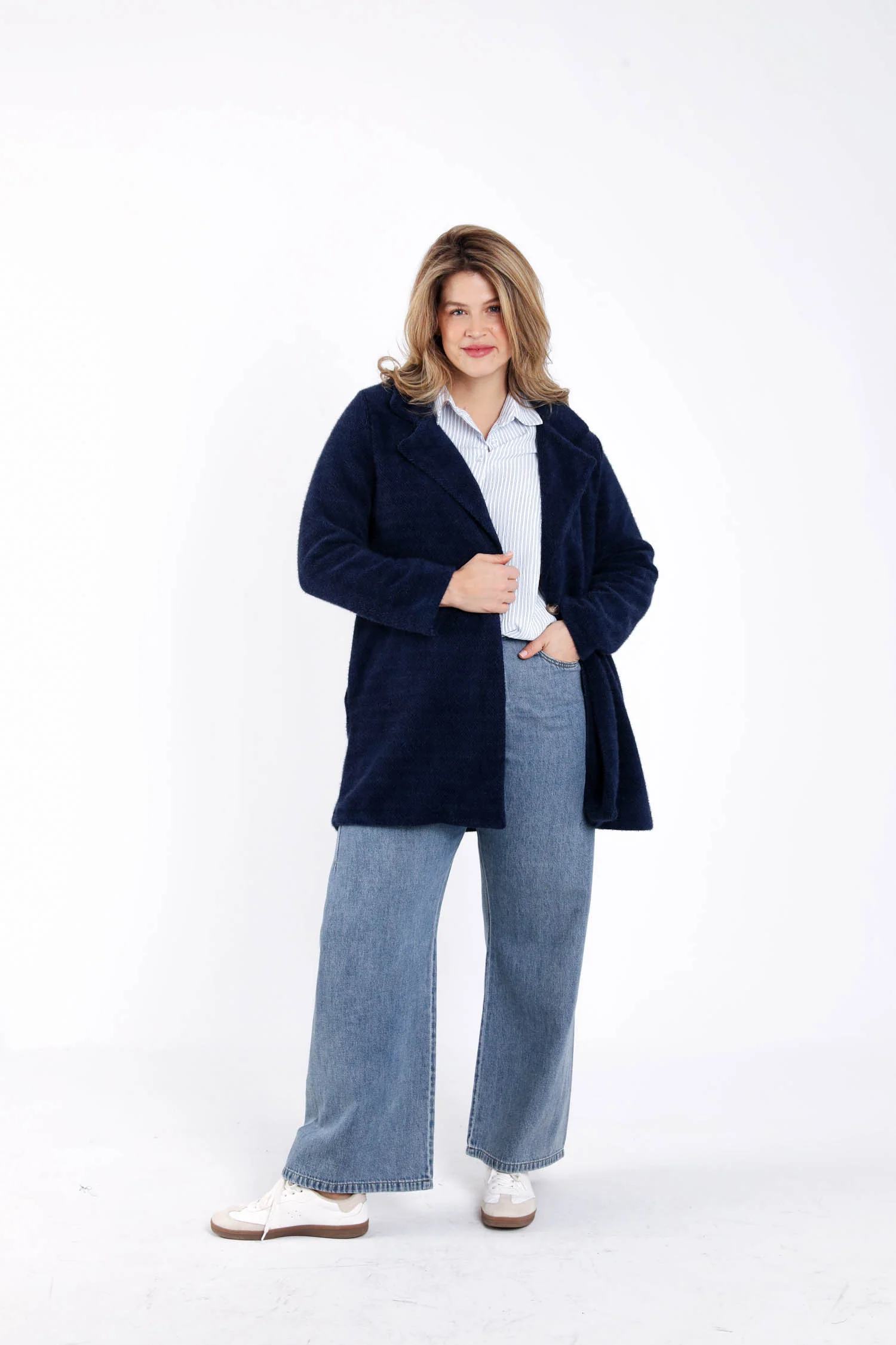 Manteau mi-long uni - Image 7