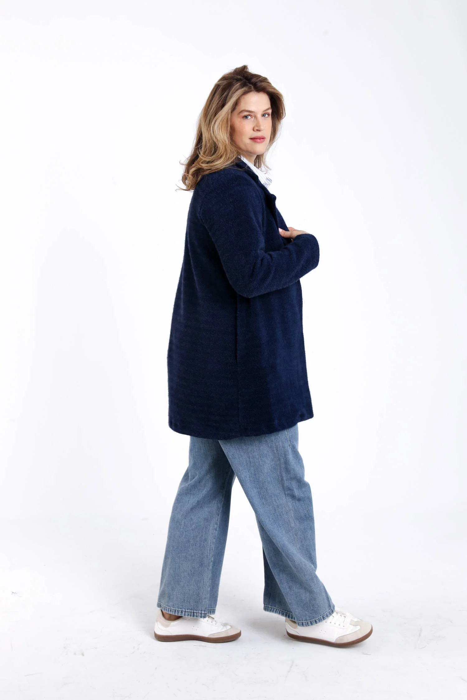 Manteau mi-long uni - Image 8