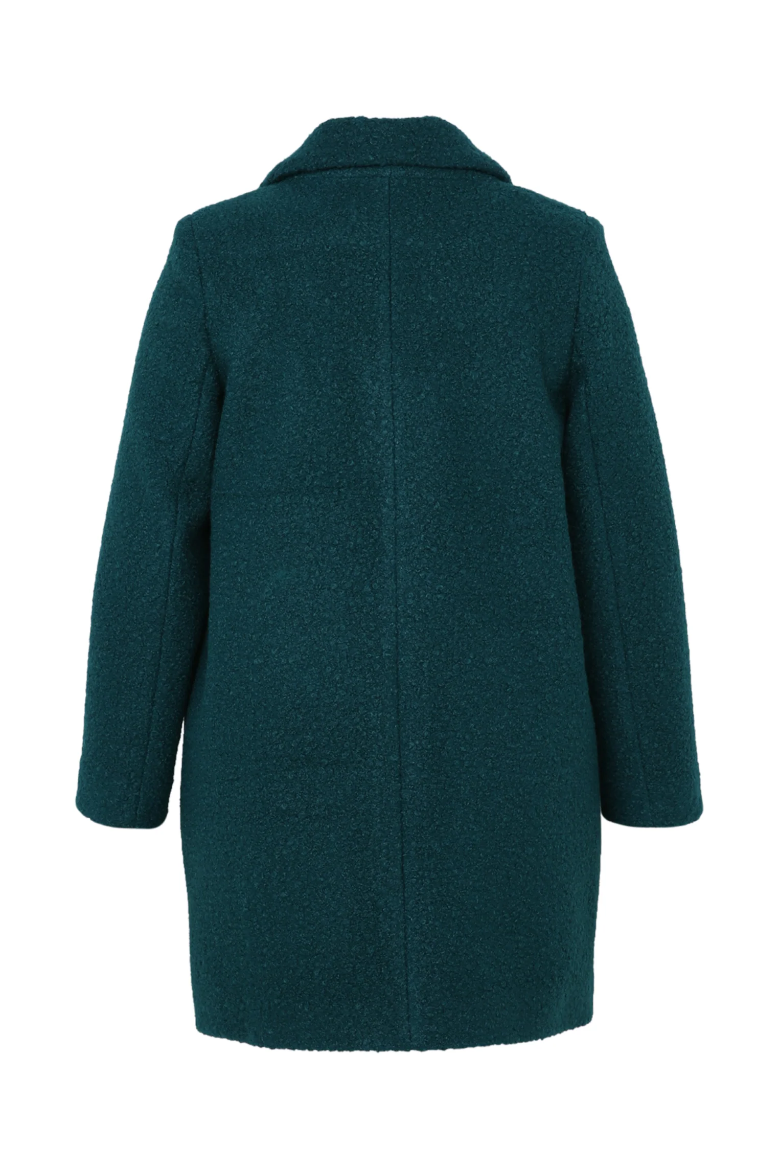 Manteau mi-long uni maille bouclette - Image 11