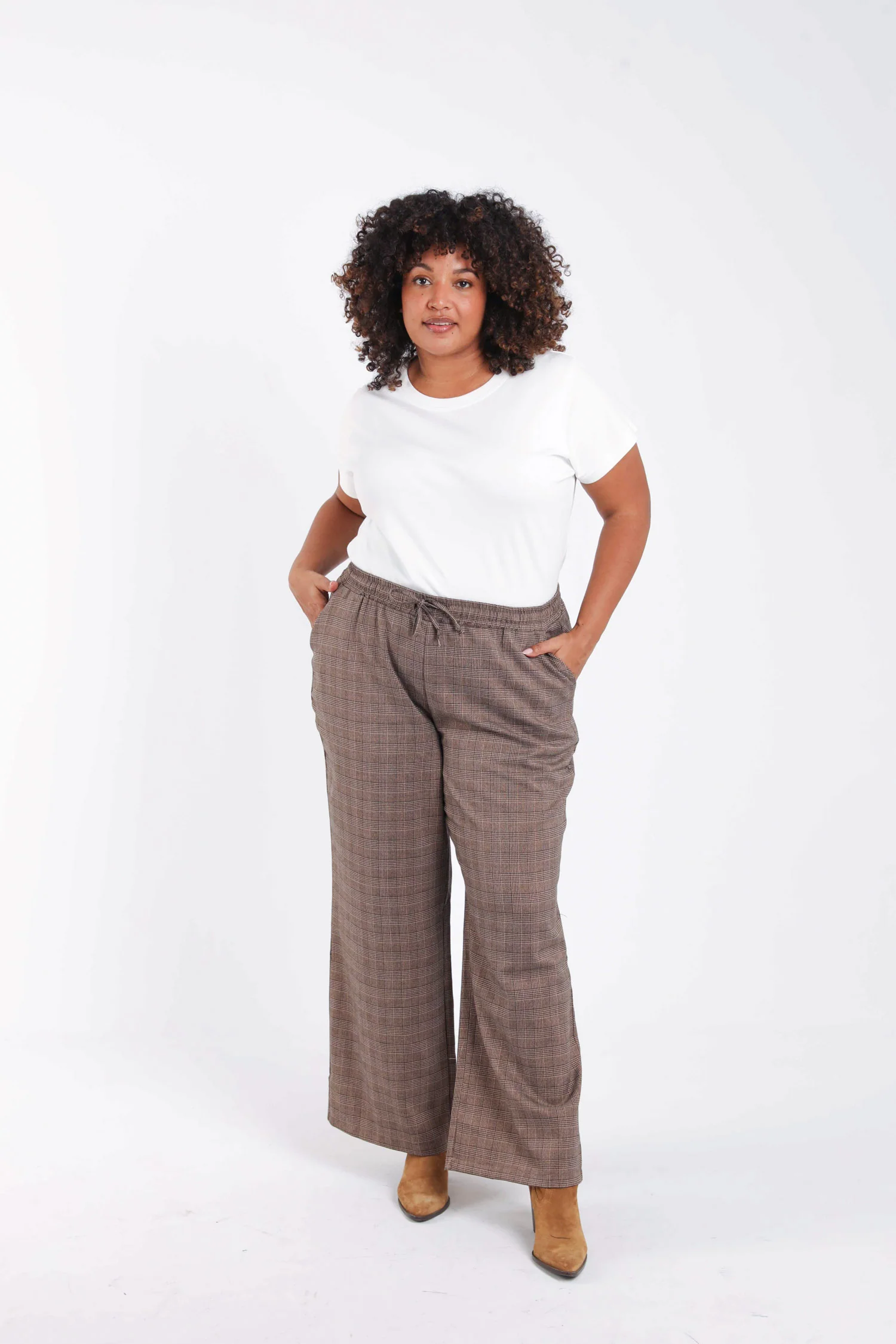 Pantalon à carreaux avec lurex - Image 7