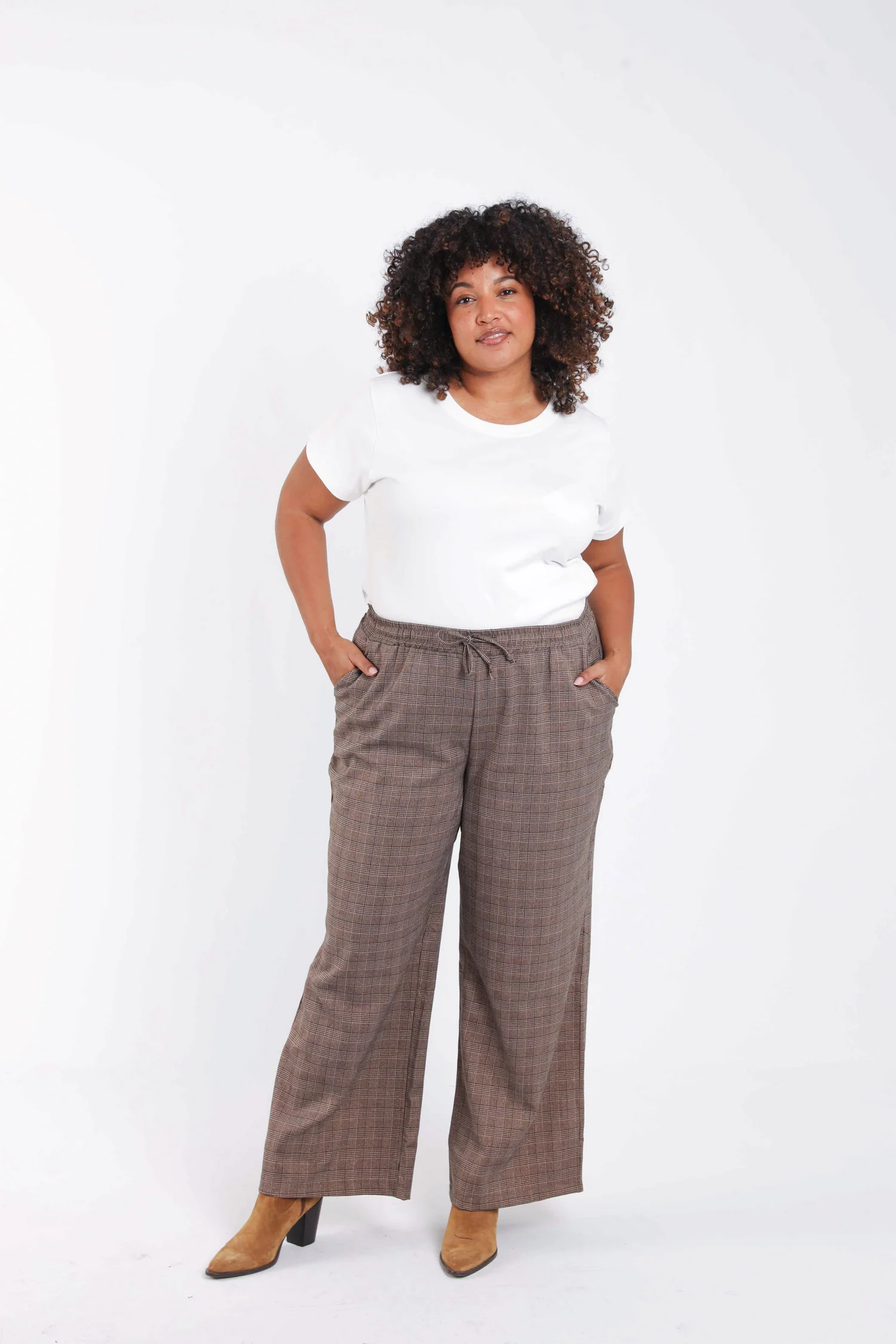 Pantalon à carreaux avec lurex - Image 8