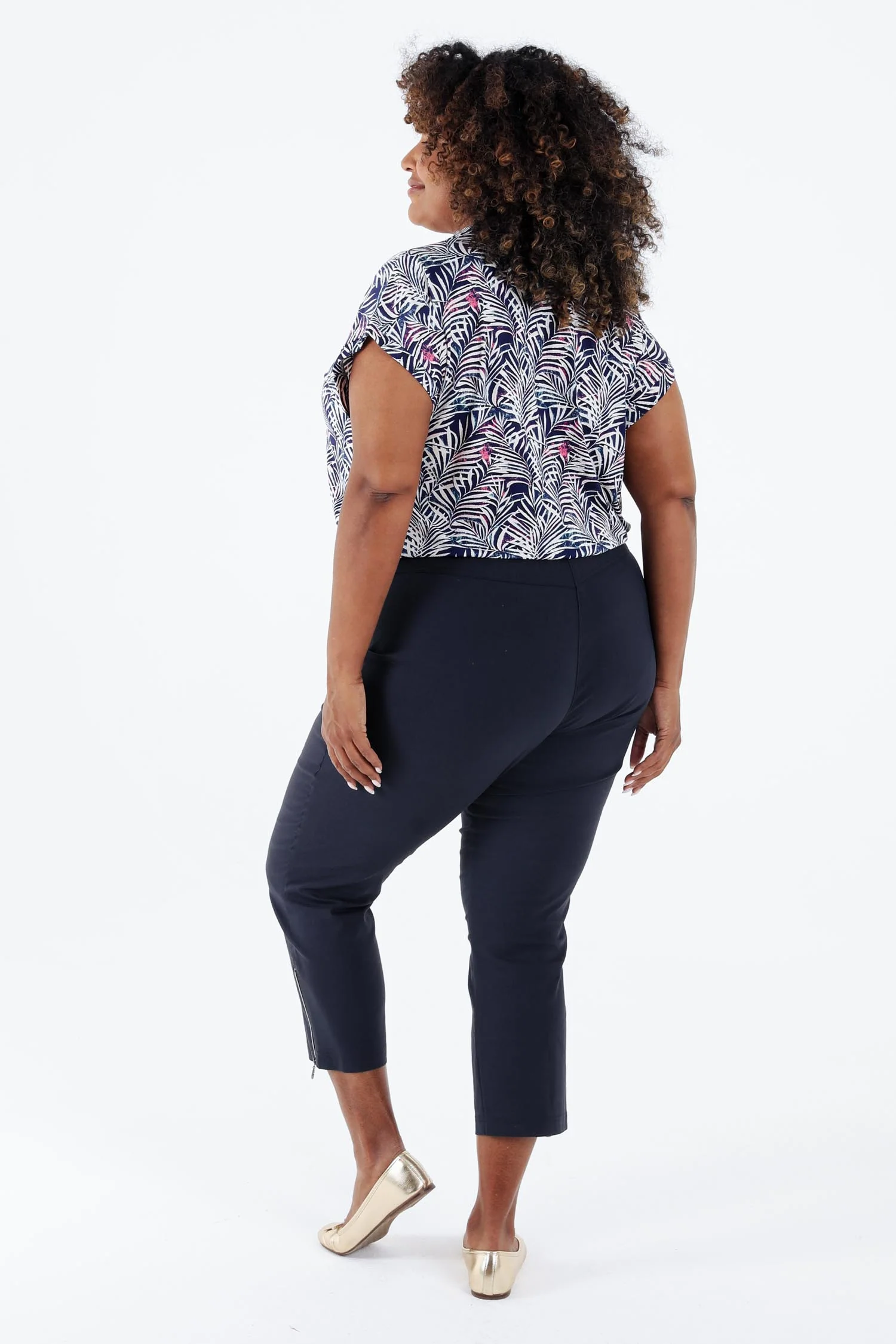 Pantalon bengaline 3/4 uni - Image 13
