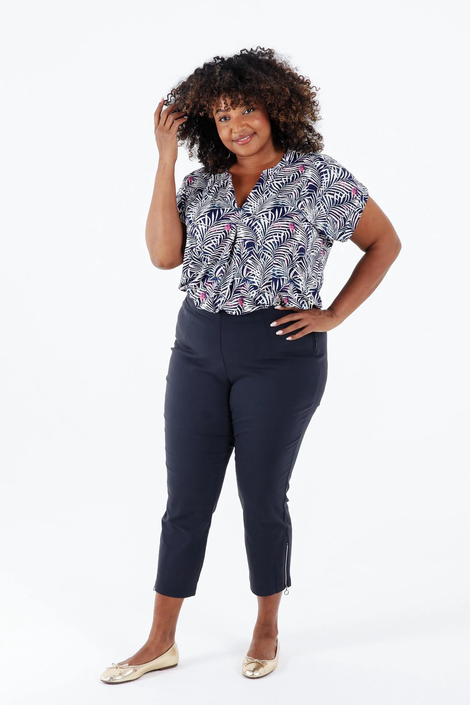 Pantalon bengaline 3/4 uni - Image 19