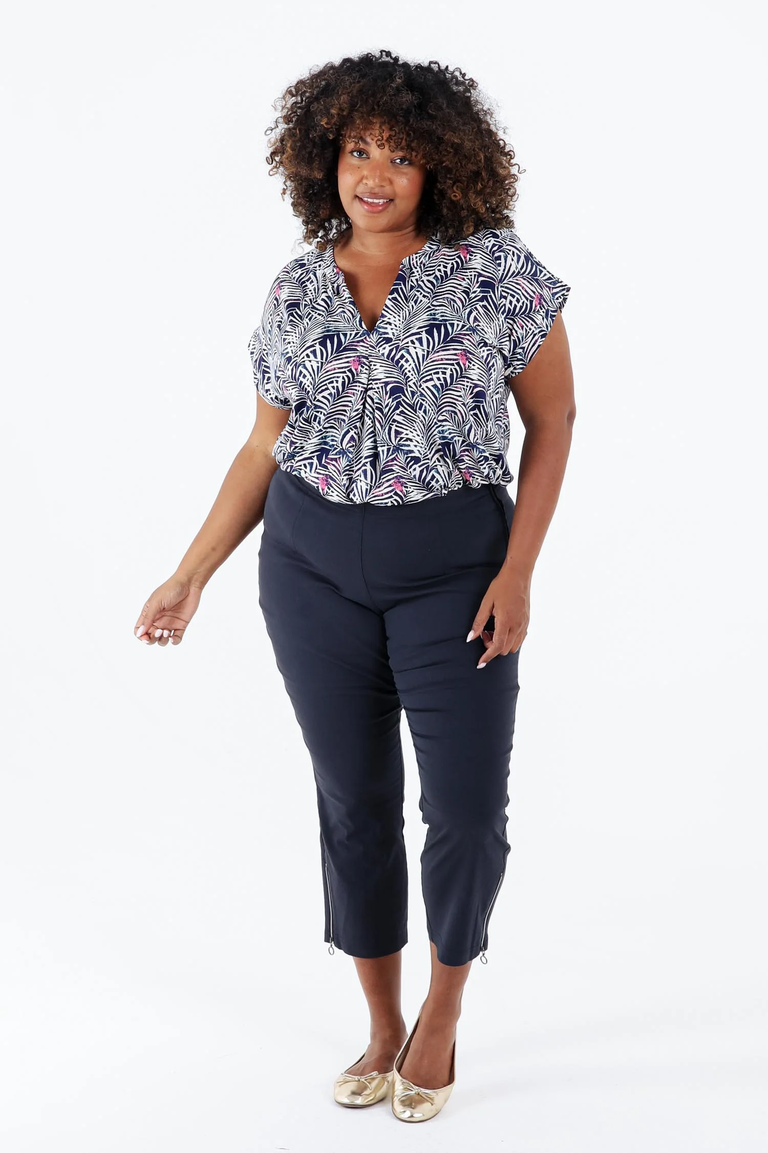 Pantalon bengaline 3/4 uni - Image 20
