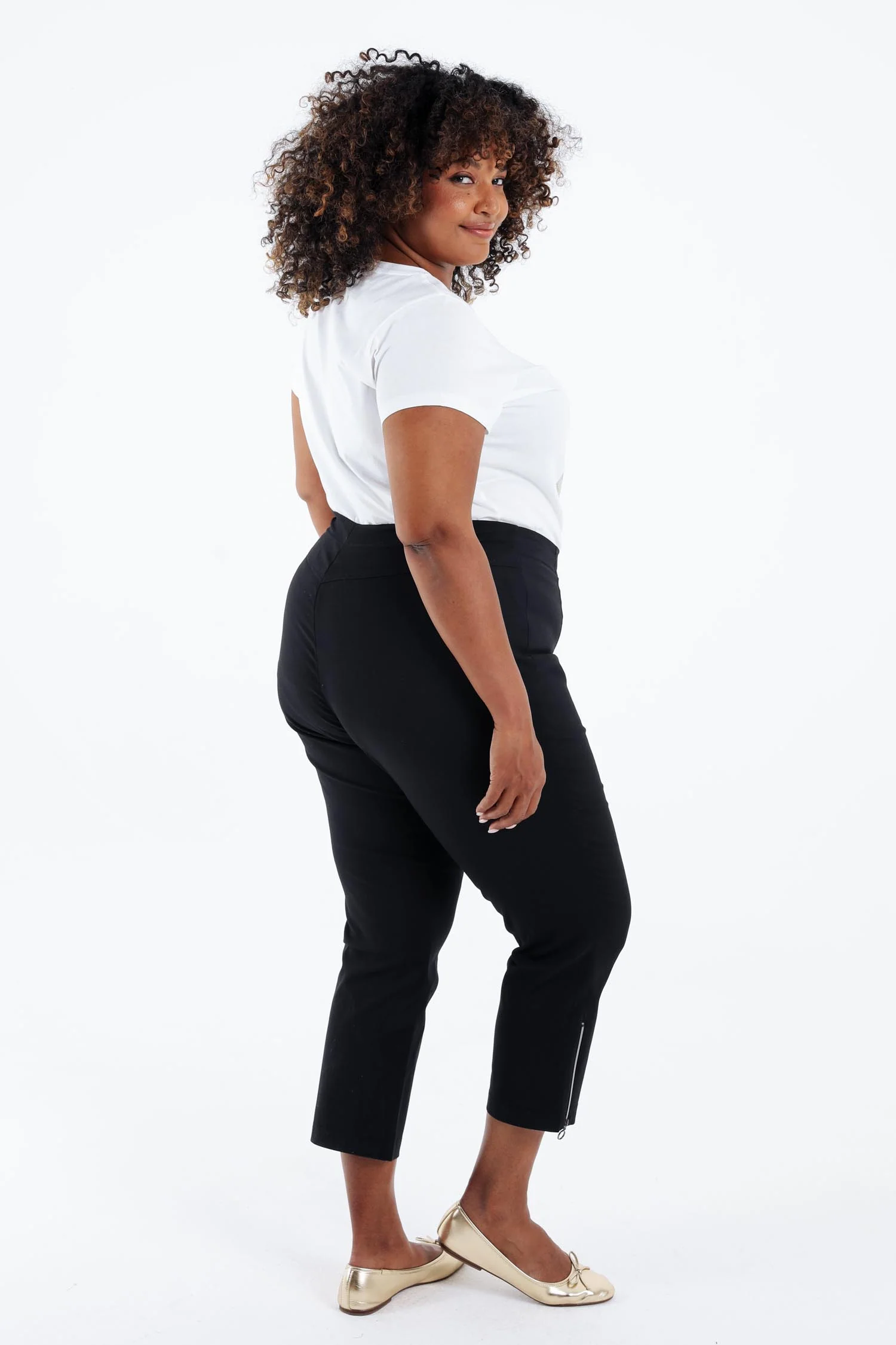 Pantalon bengaline 3/4 uni - Image 24