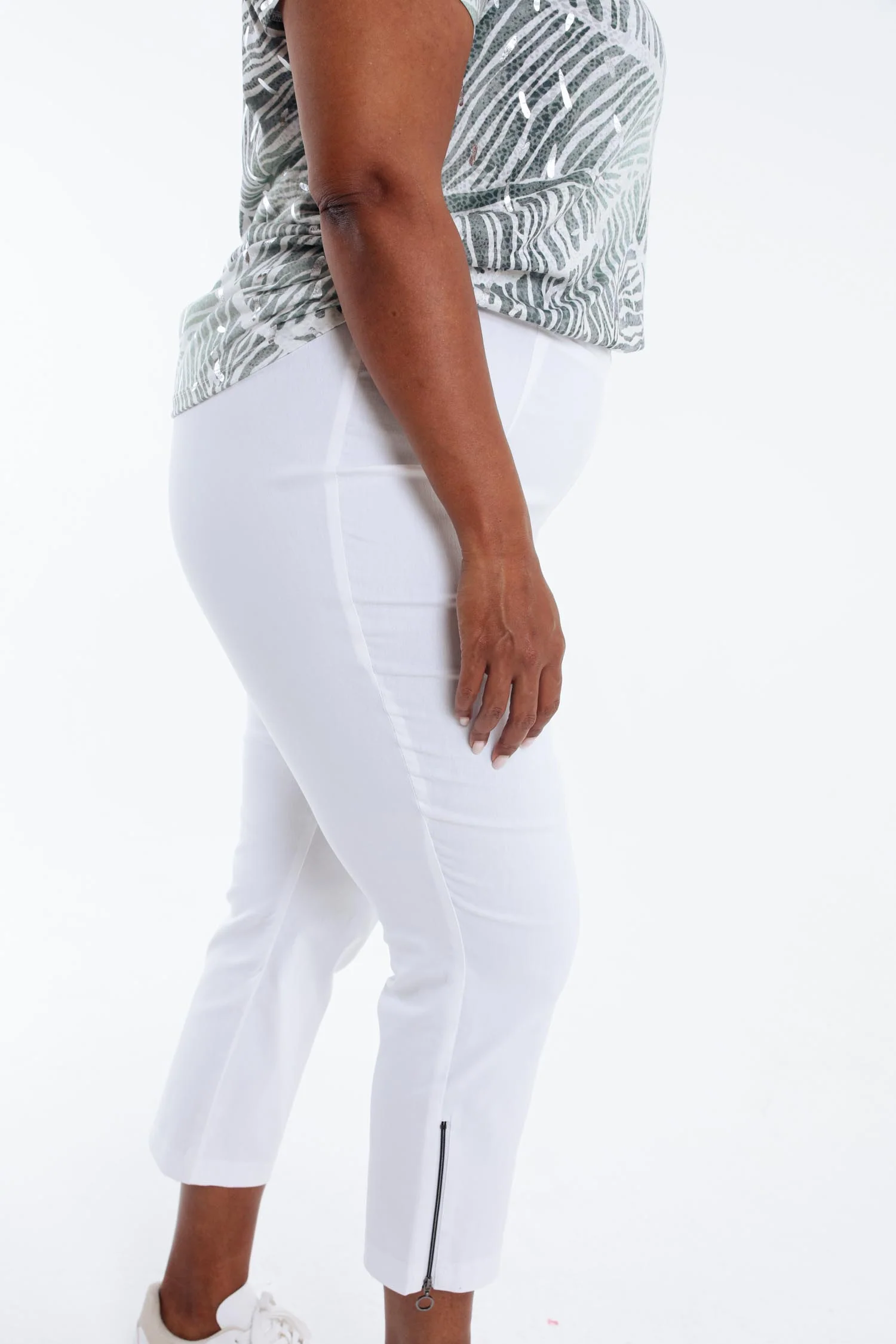 Pantalon bengaline 3/4 uni - Image 5