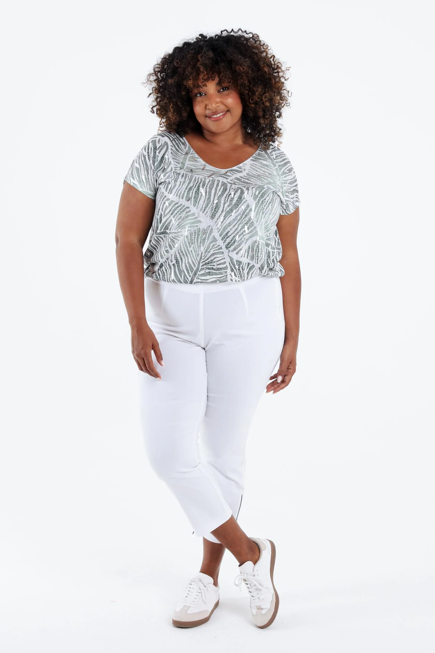 Pantalon bengaline 3/4 uni - Image 7