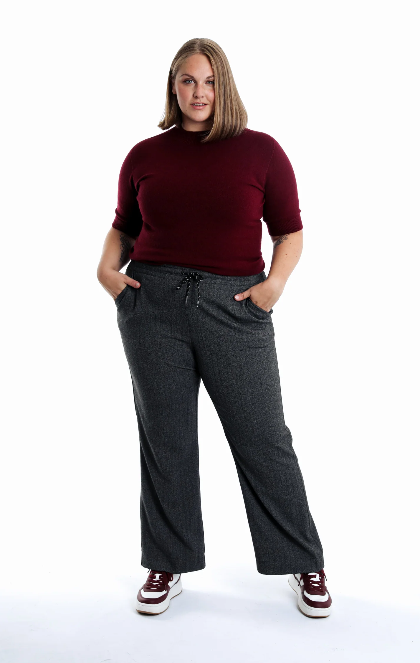 Pantalon chiné large