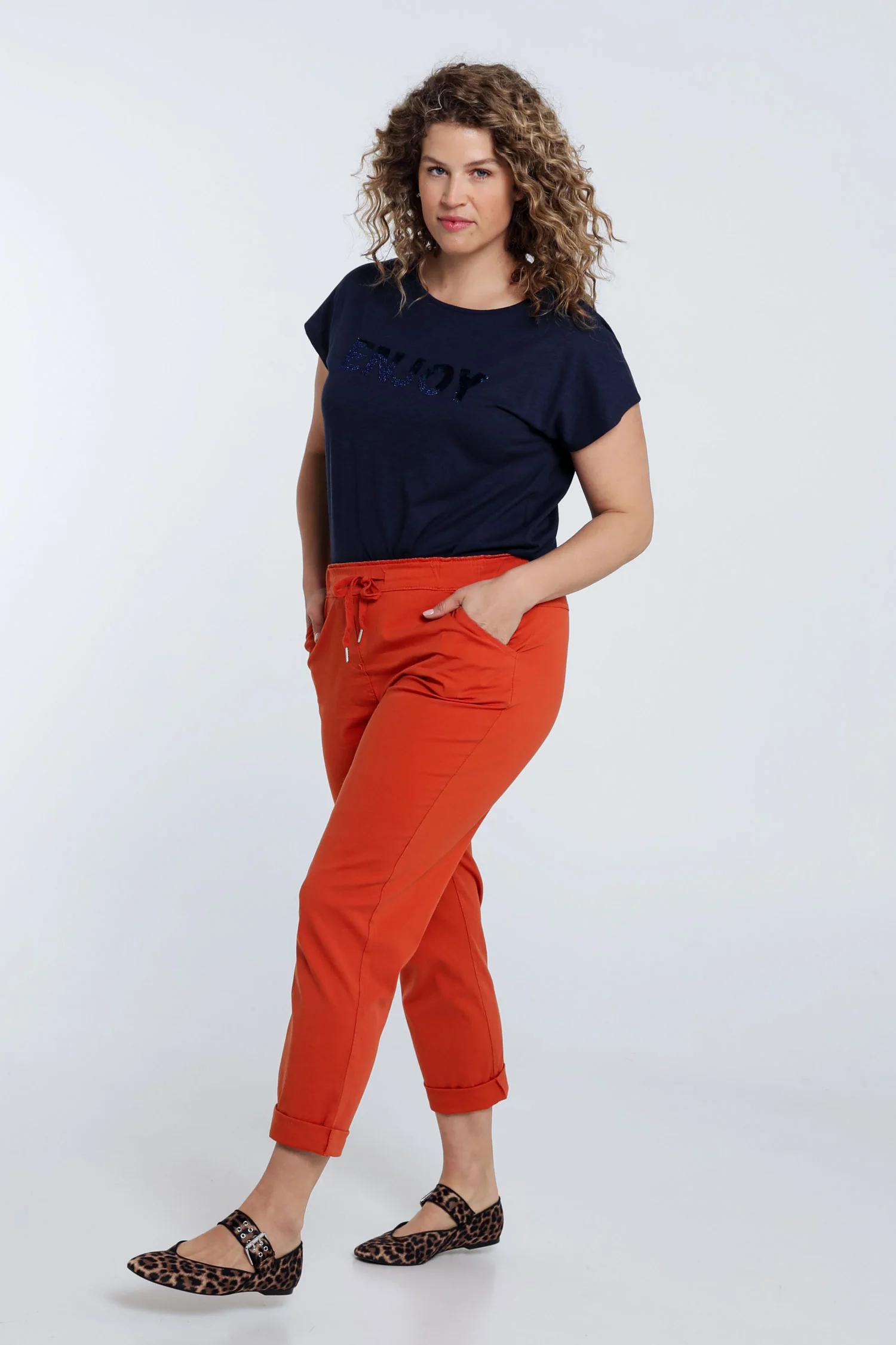 Pantalon chino en coton uni - Image 74