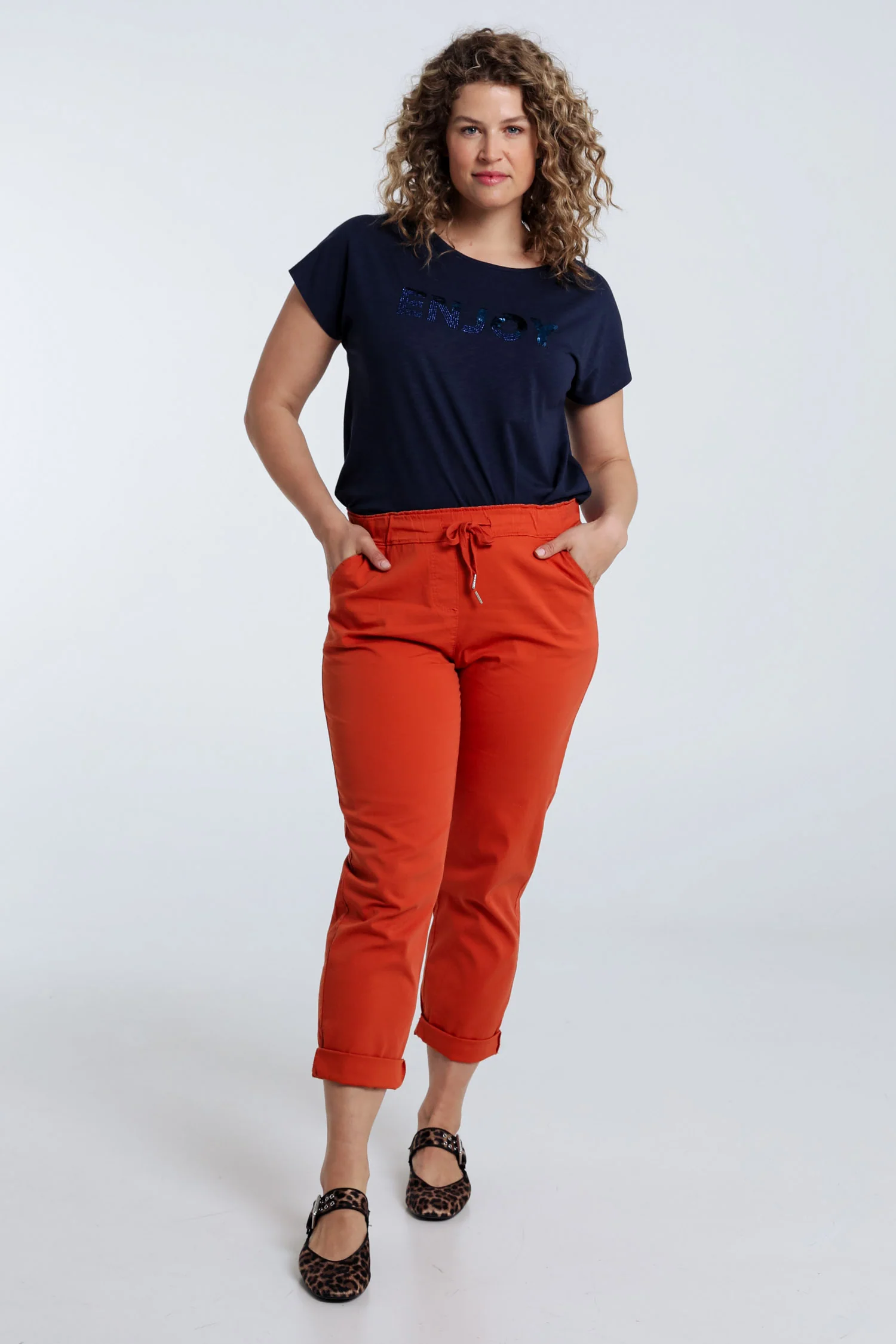 Pantalon chino en coton uni - Image 75