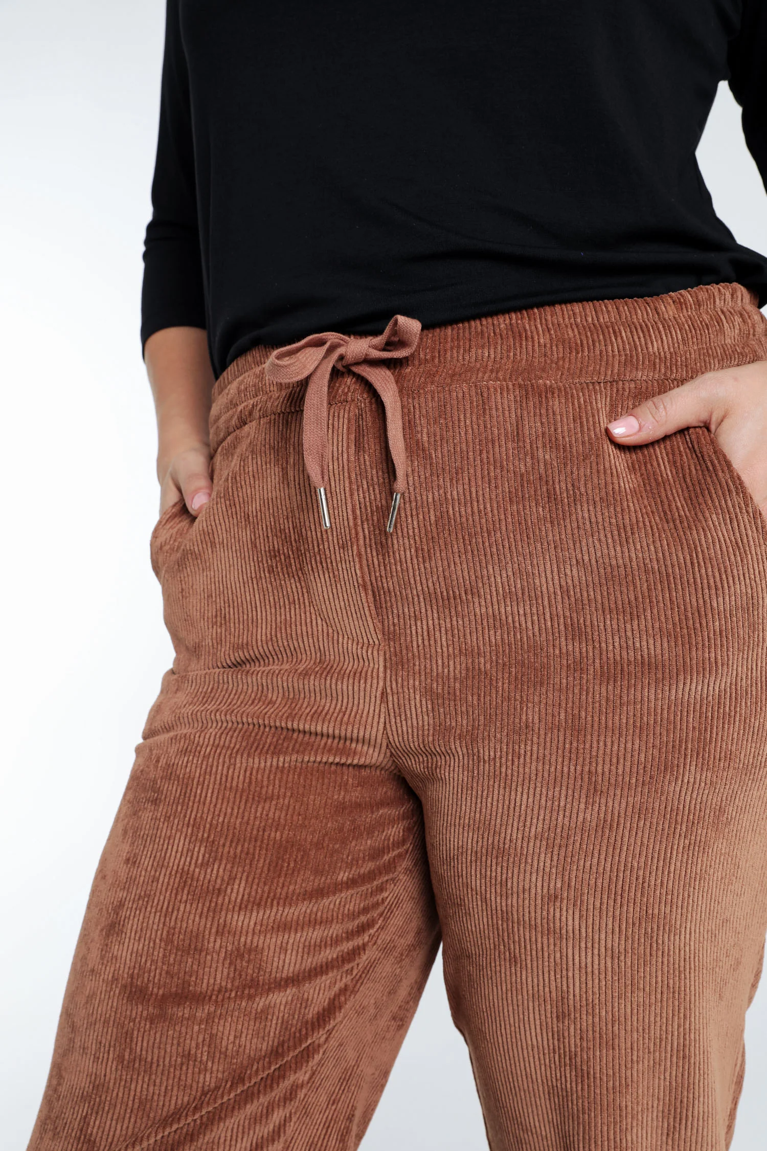 Pantalon chino uni en velours - Image 3