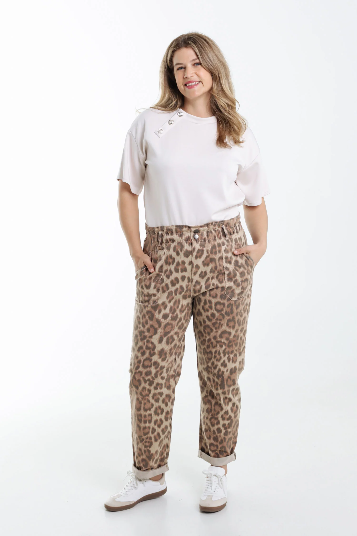 Pantalon en coton imprimĂ© peau de bĂȘte - Image 7