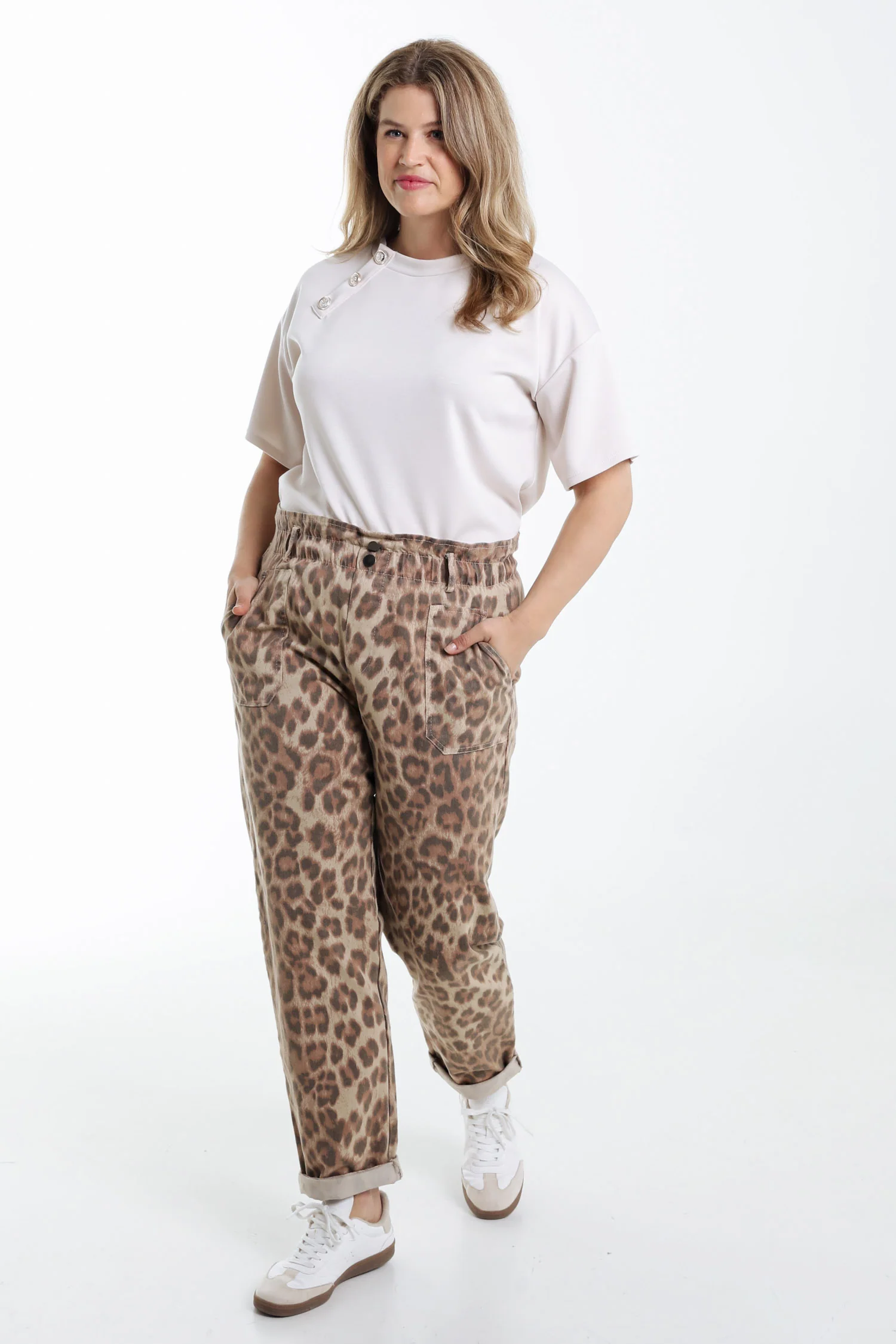 Pantalon en coton imprimĂ© peau de bĂȘte - Image 8